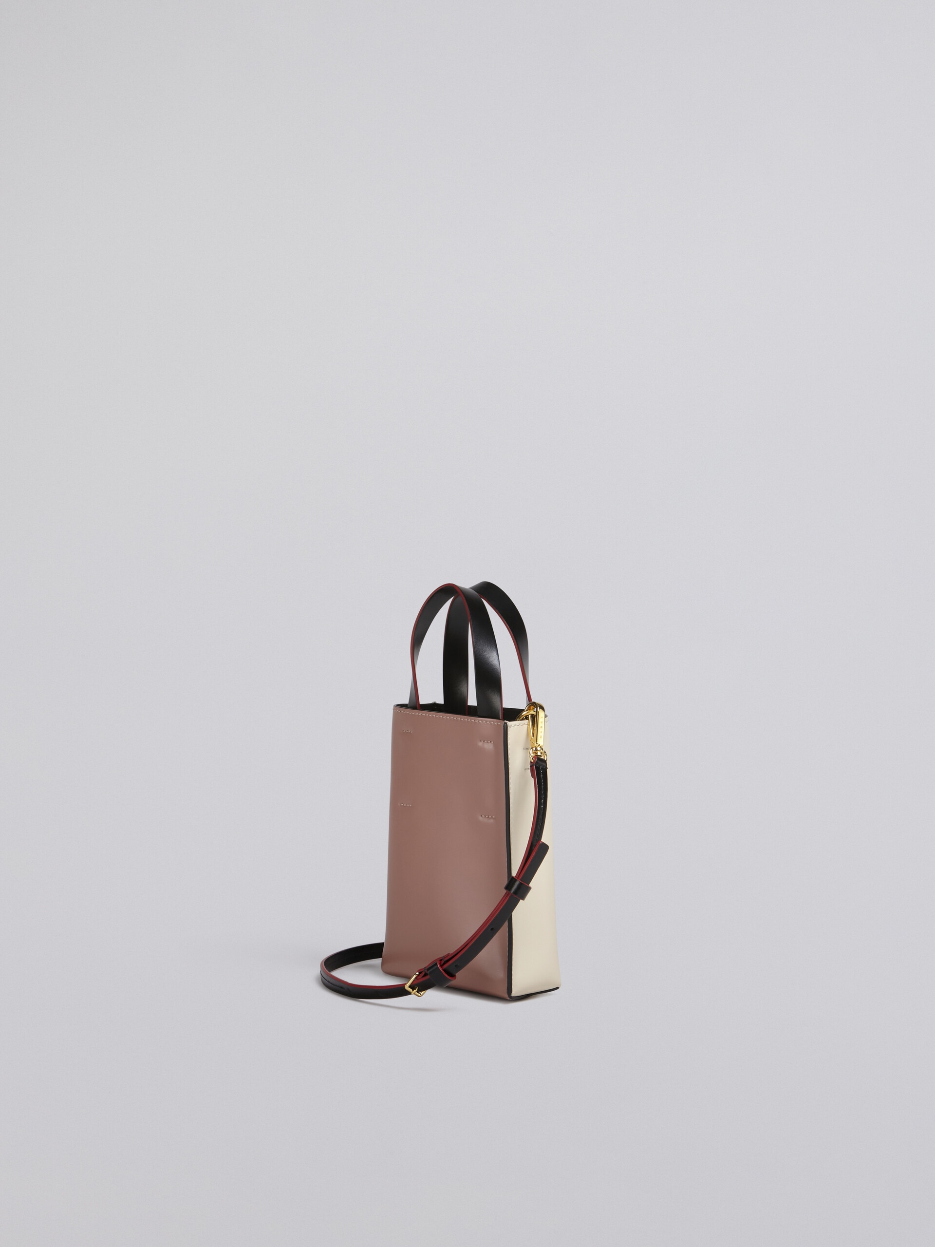 MUSEO NANO BAG IN BEIGE AND PINK SHINY LEATHER - 2