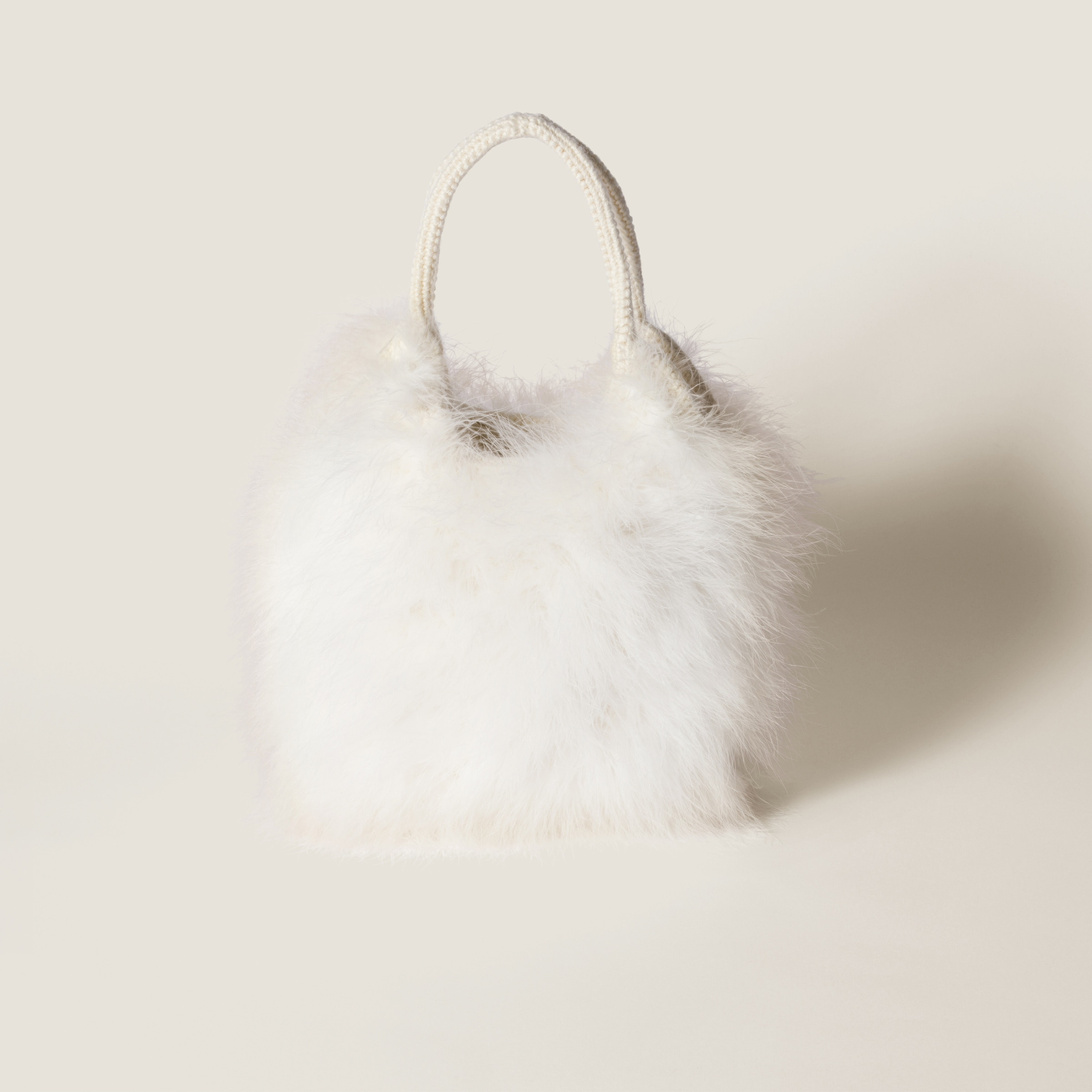IVY crochet handbag with feathers - 3