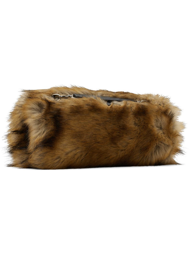 TOGA PULLA Brown Hand Faux-Fur Bag outlook