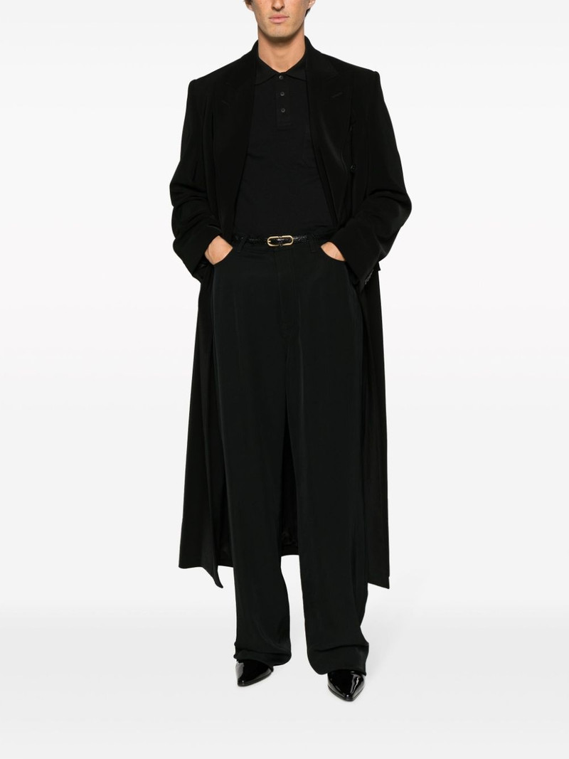 SAINT LAURENT logo-embroidered polo shirt outlook