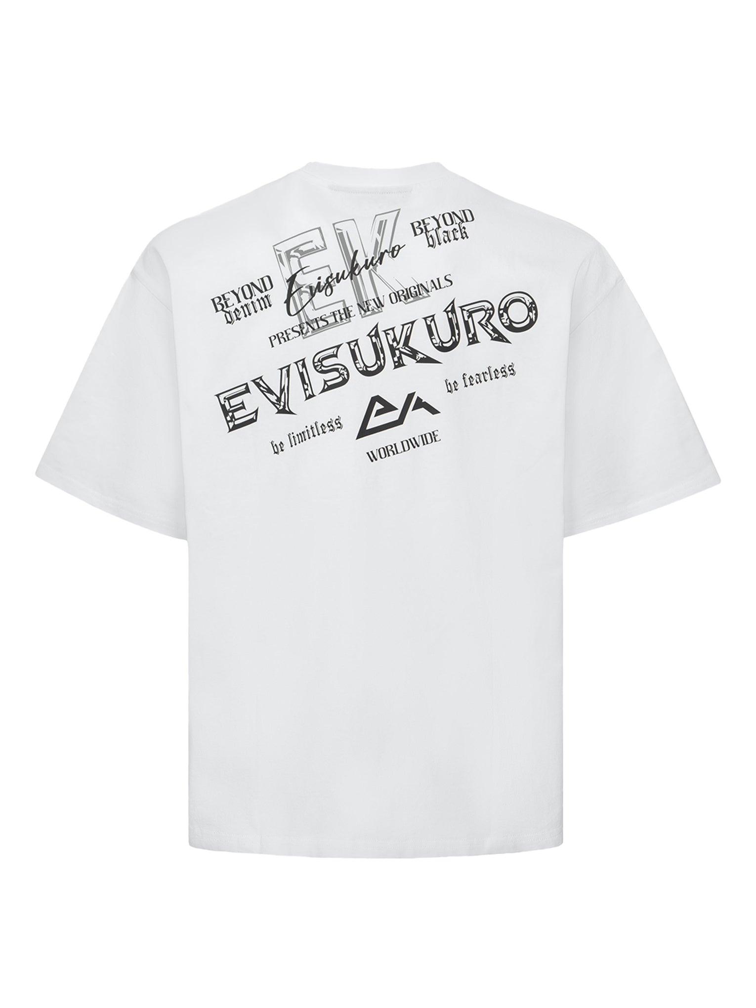 Logo and Slogan Prints Loose Fit T-shirt - 14