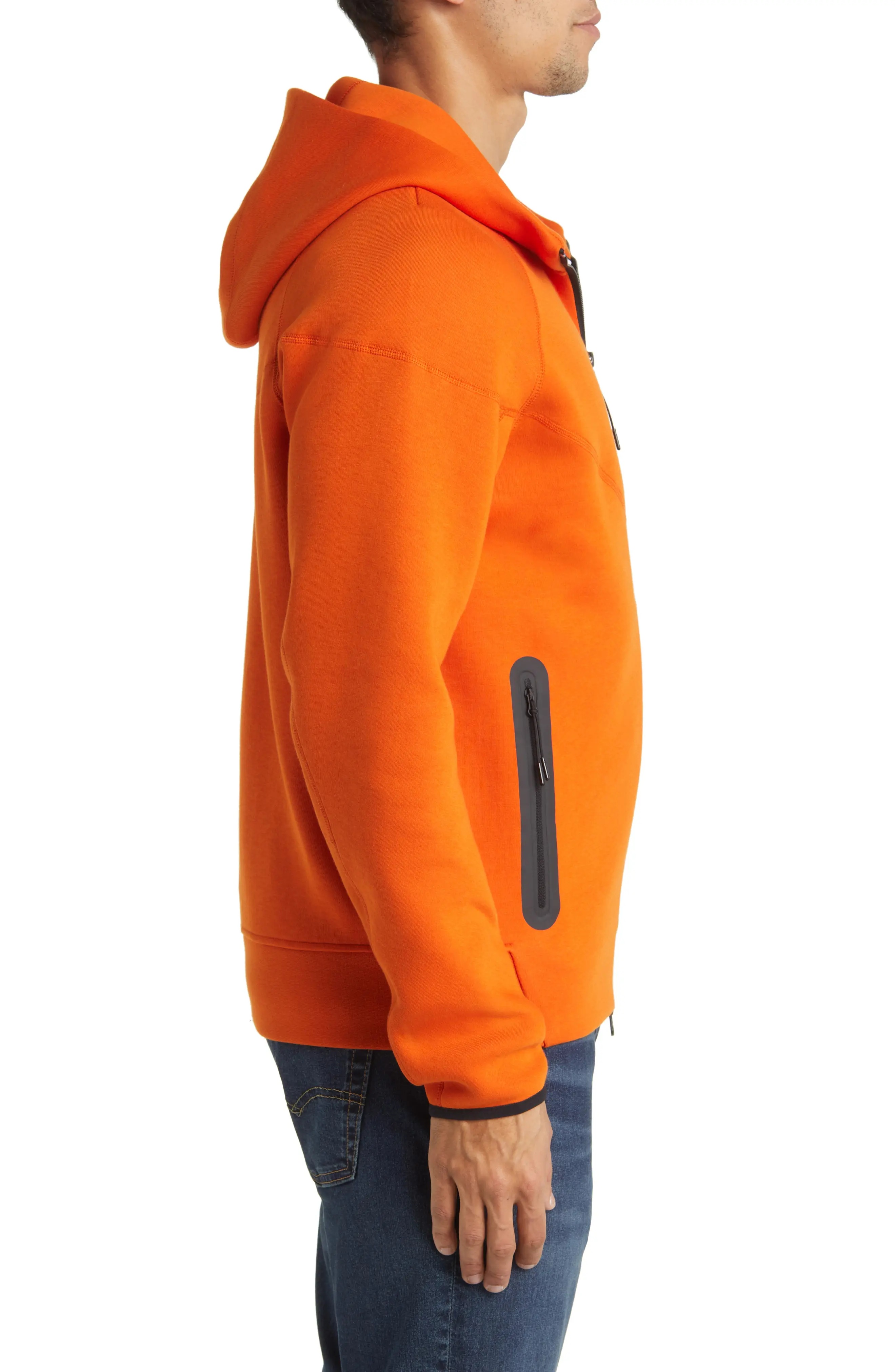 Tech Fleece Windrunner Zip Hoodie in Campfire Orange/Black - 3