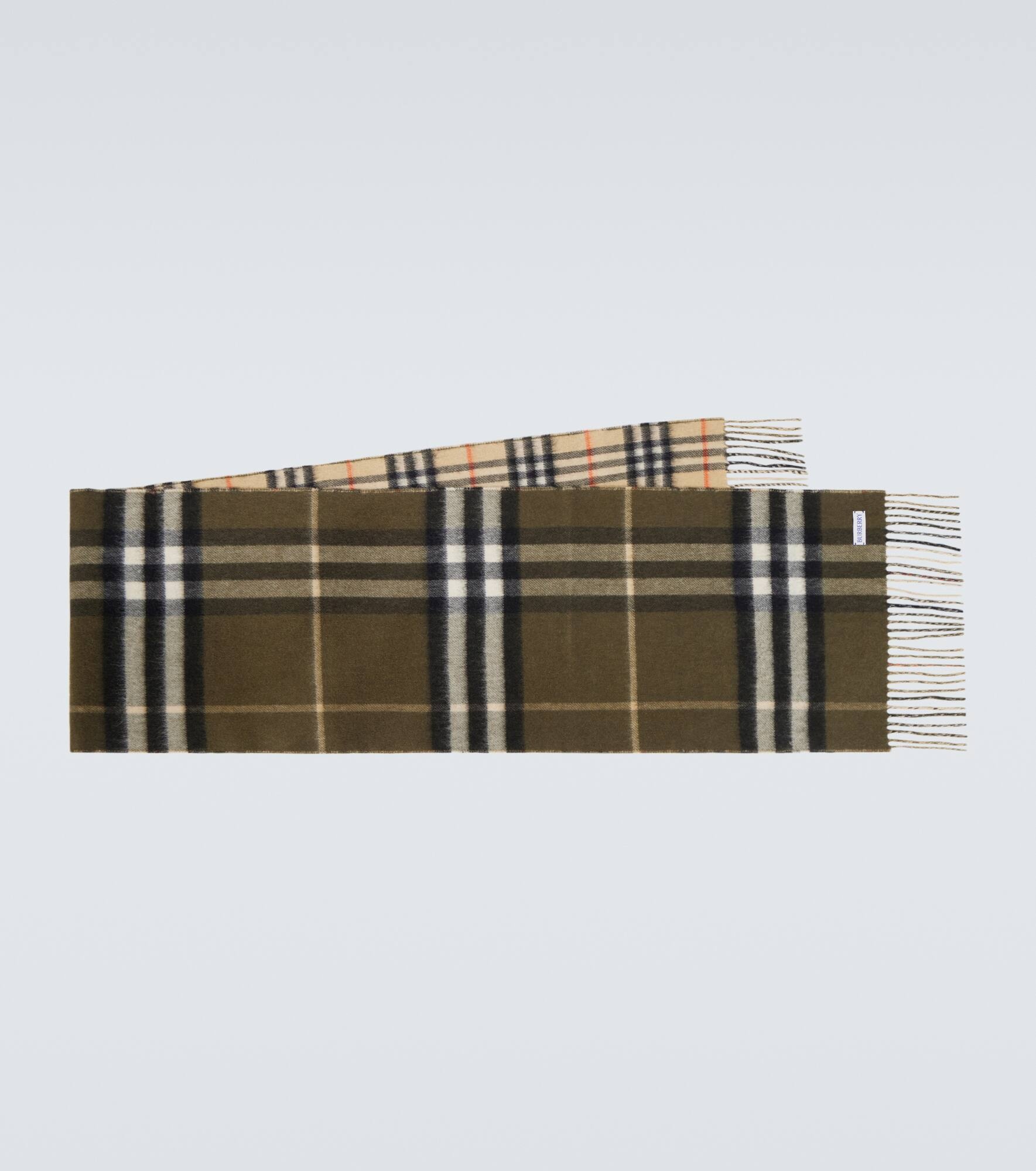 Burberry Check fringes cashmere scarf - 1