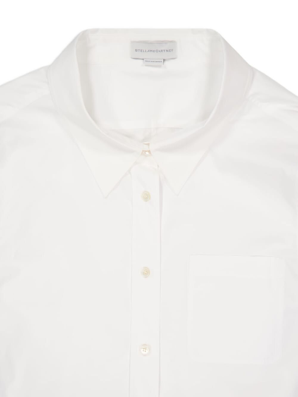 long-sleeve button-up cotton poplin shirt - 4