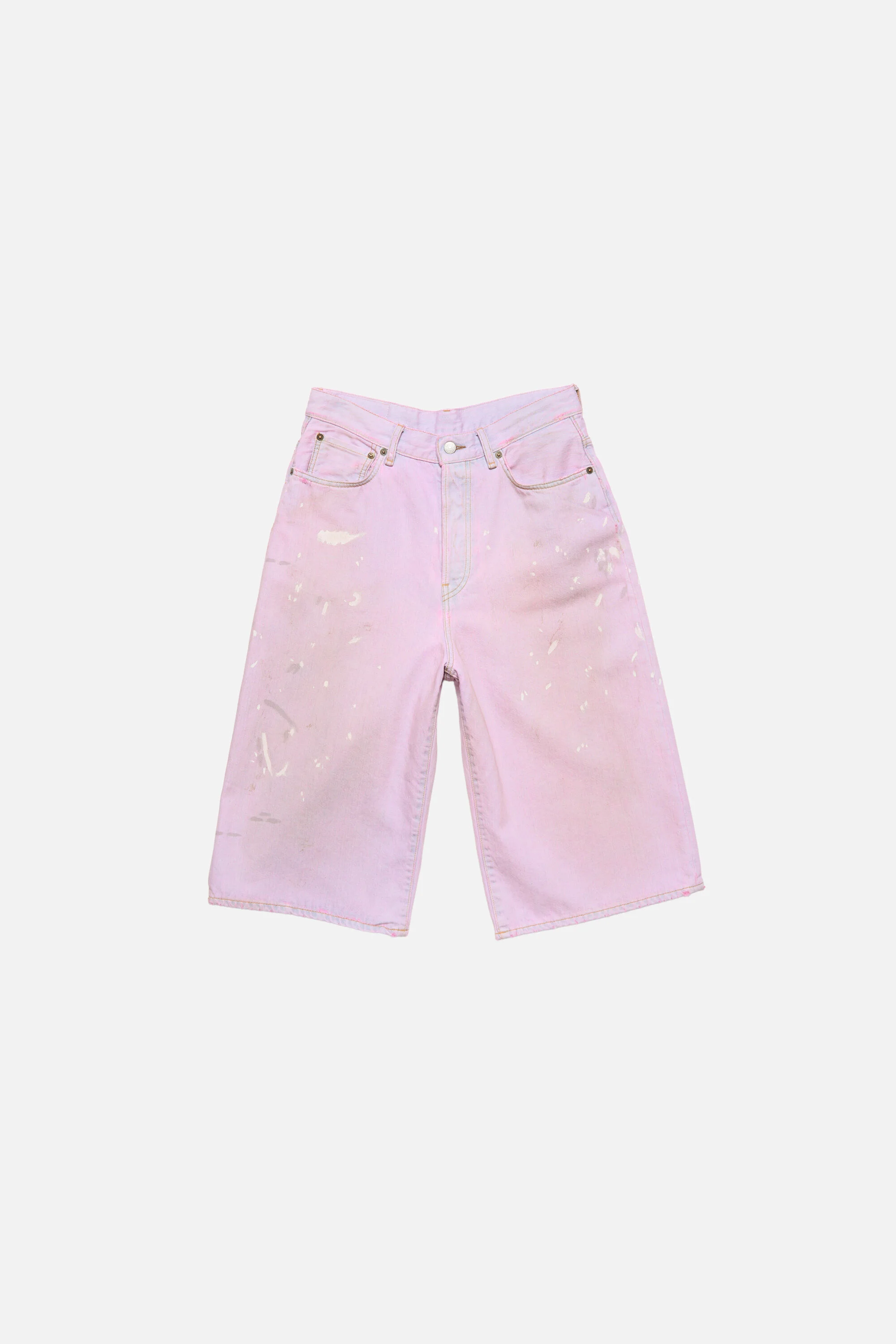 Pink denim shorts - Pink - 1