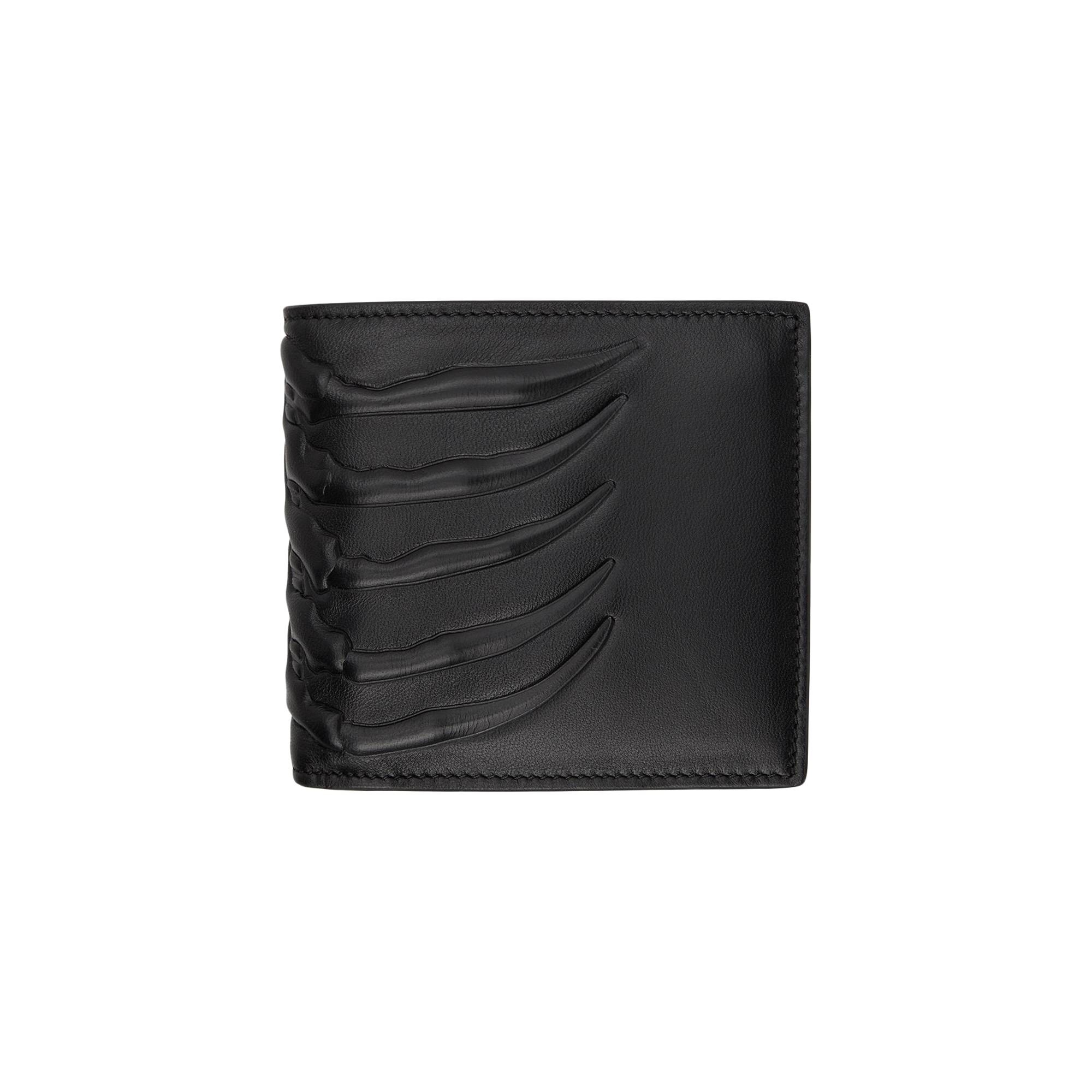 Alexander McQueen Rib Cage Bifold Wallet 'Black' - 1