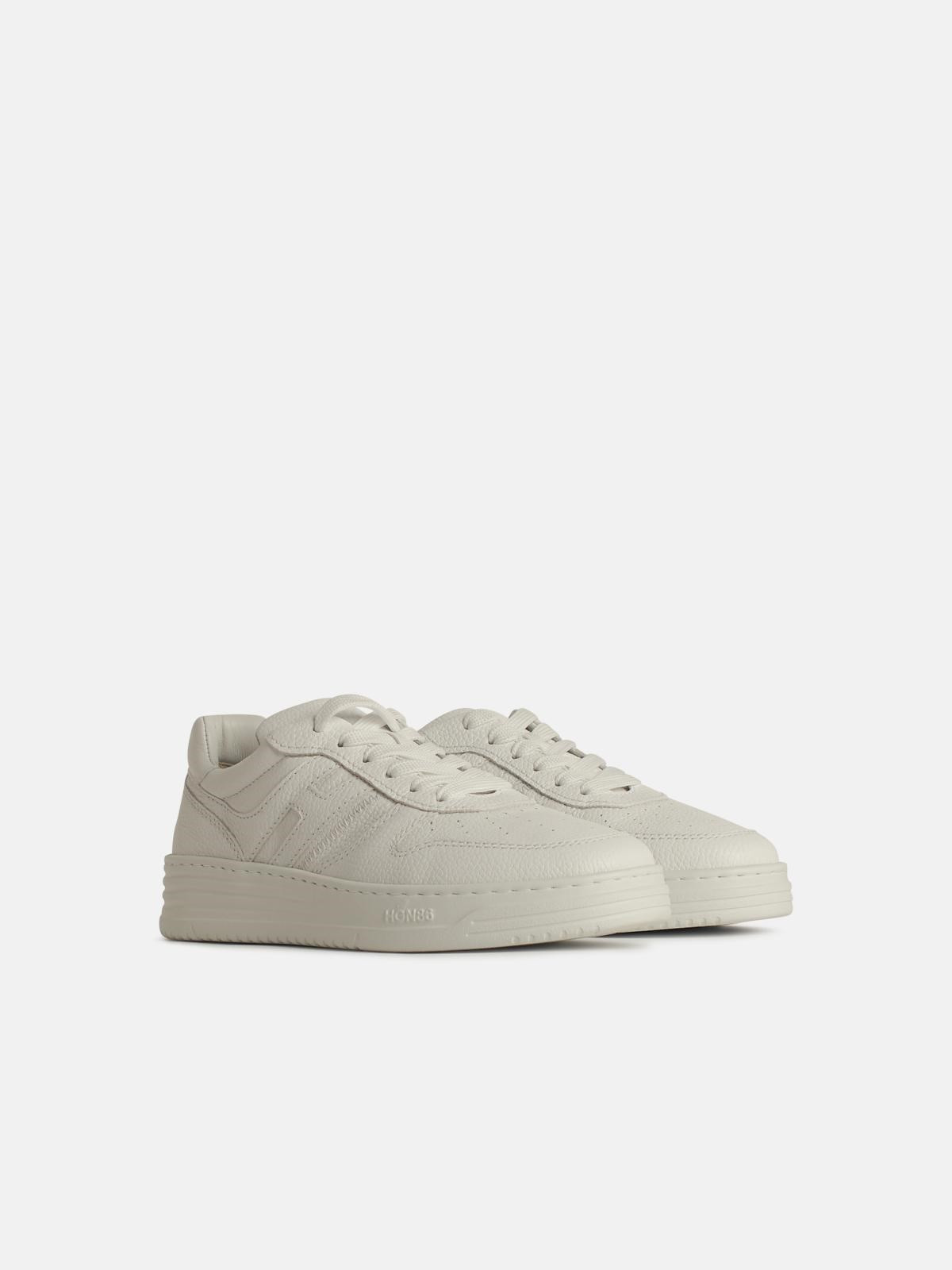 'H630' WHITE LEATHER SNEAKERS - 2