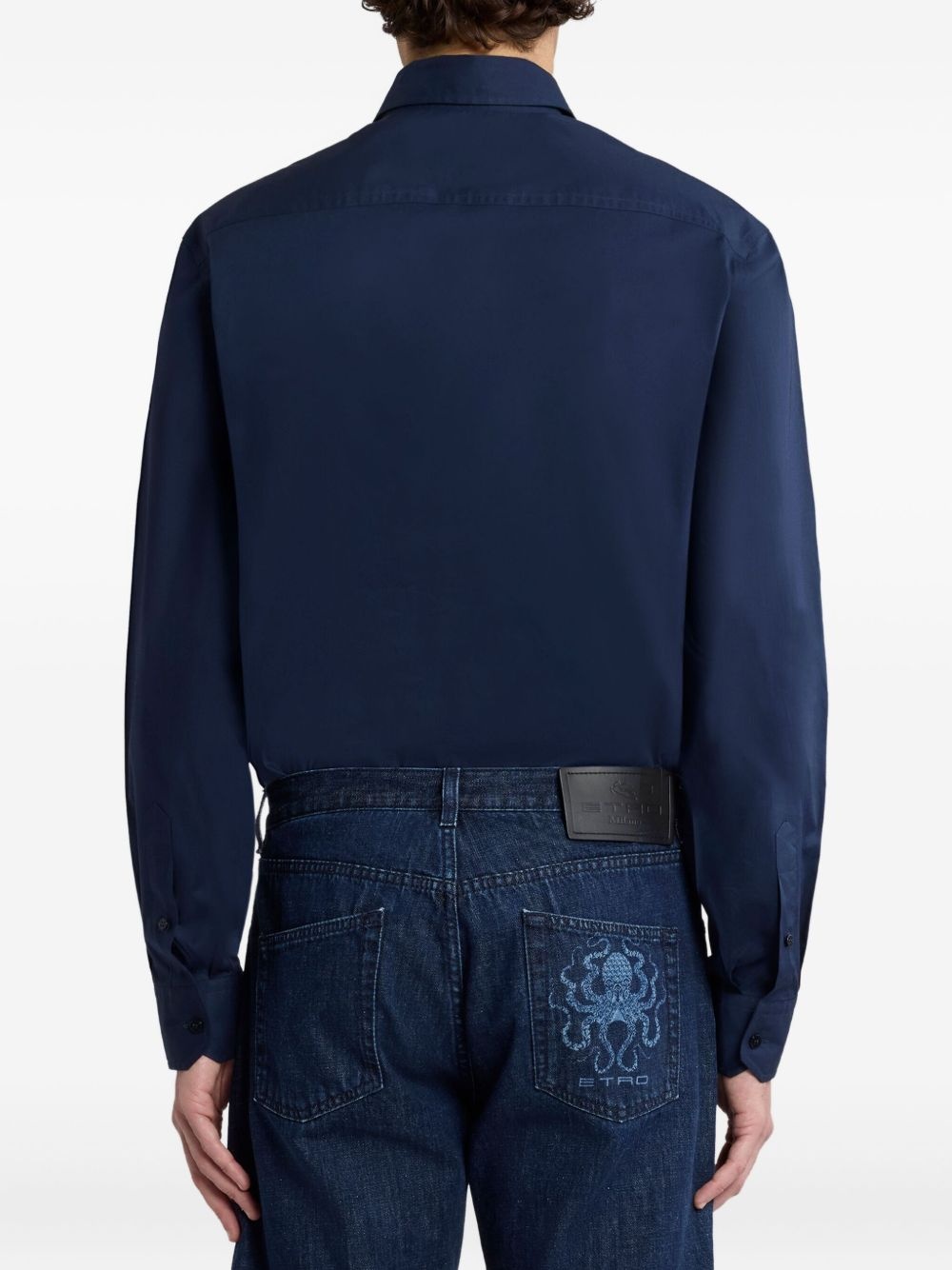 logo-embroidered shirt - 4