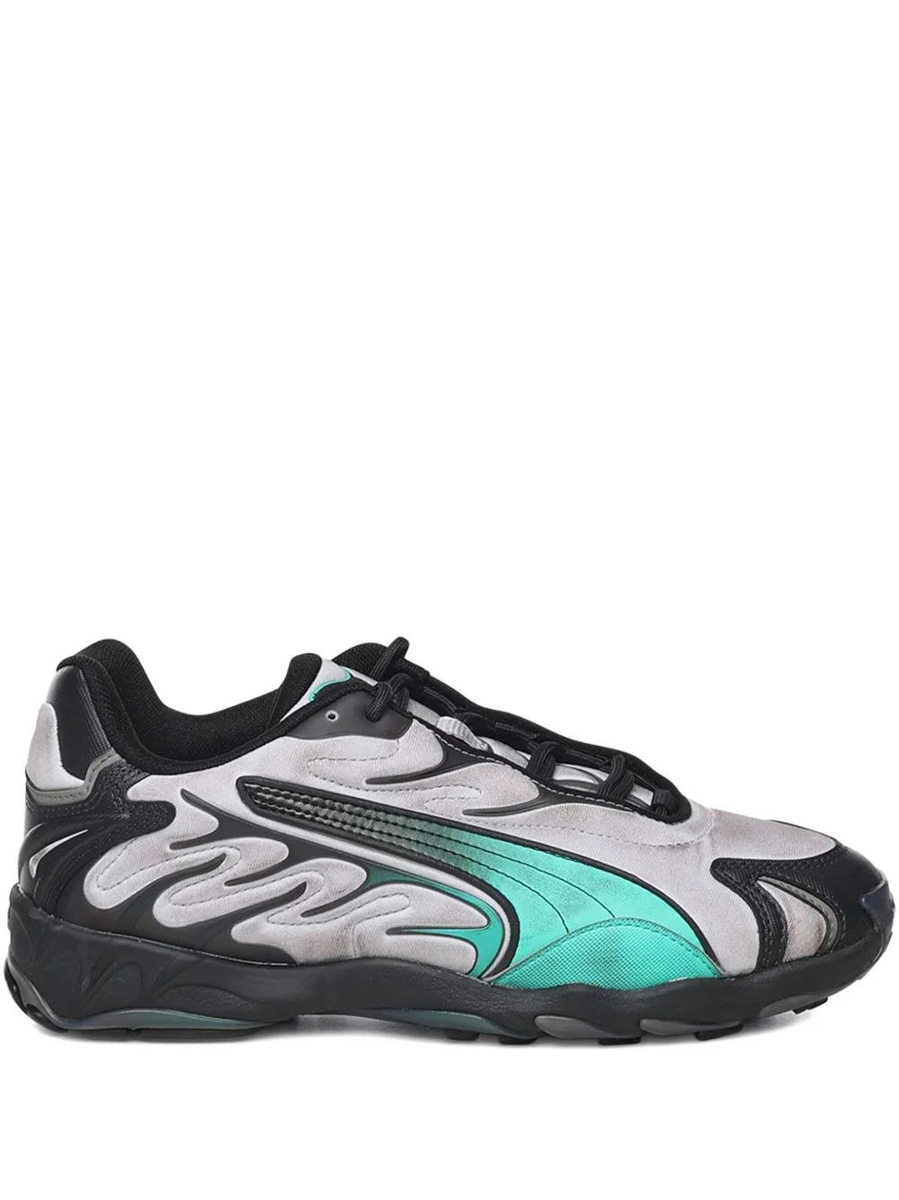 Inhale distressed logo sneakers - 1