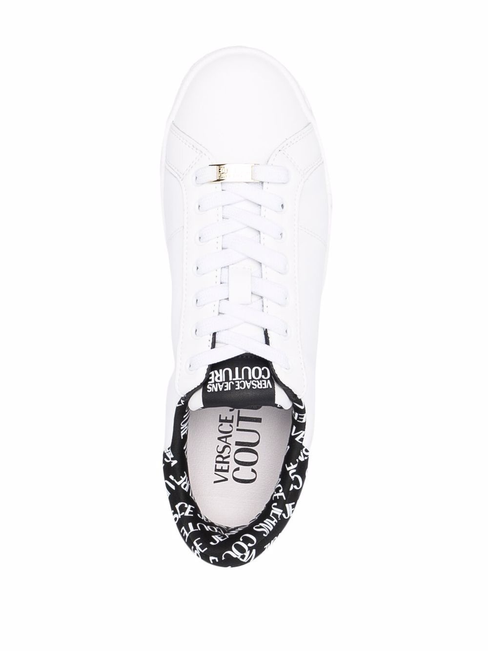 logo-patch lace-up sneakers - 4