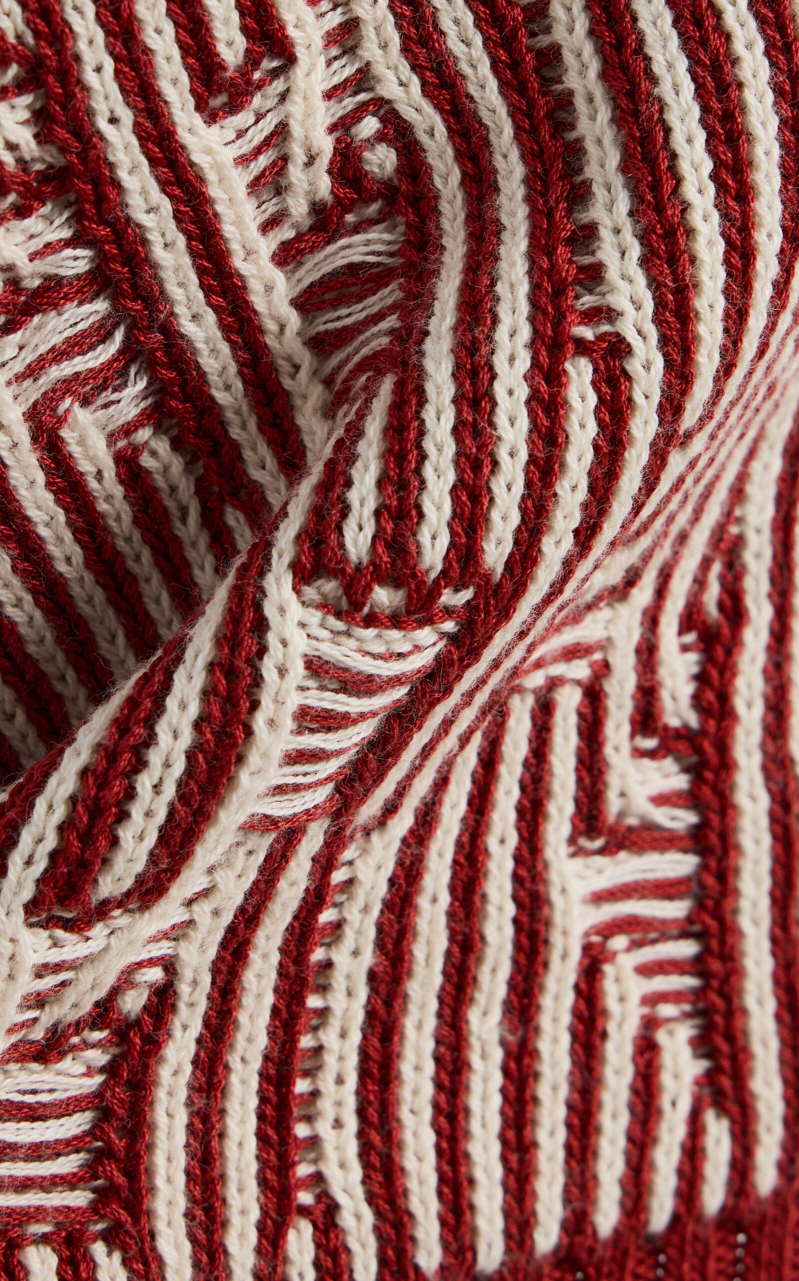 Tayta Knit Cotton Sleeveless Sweater burgundy - 5