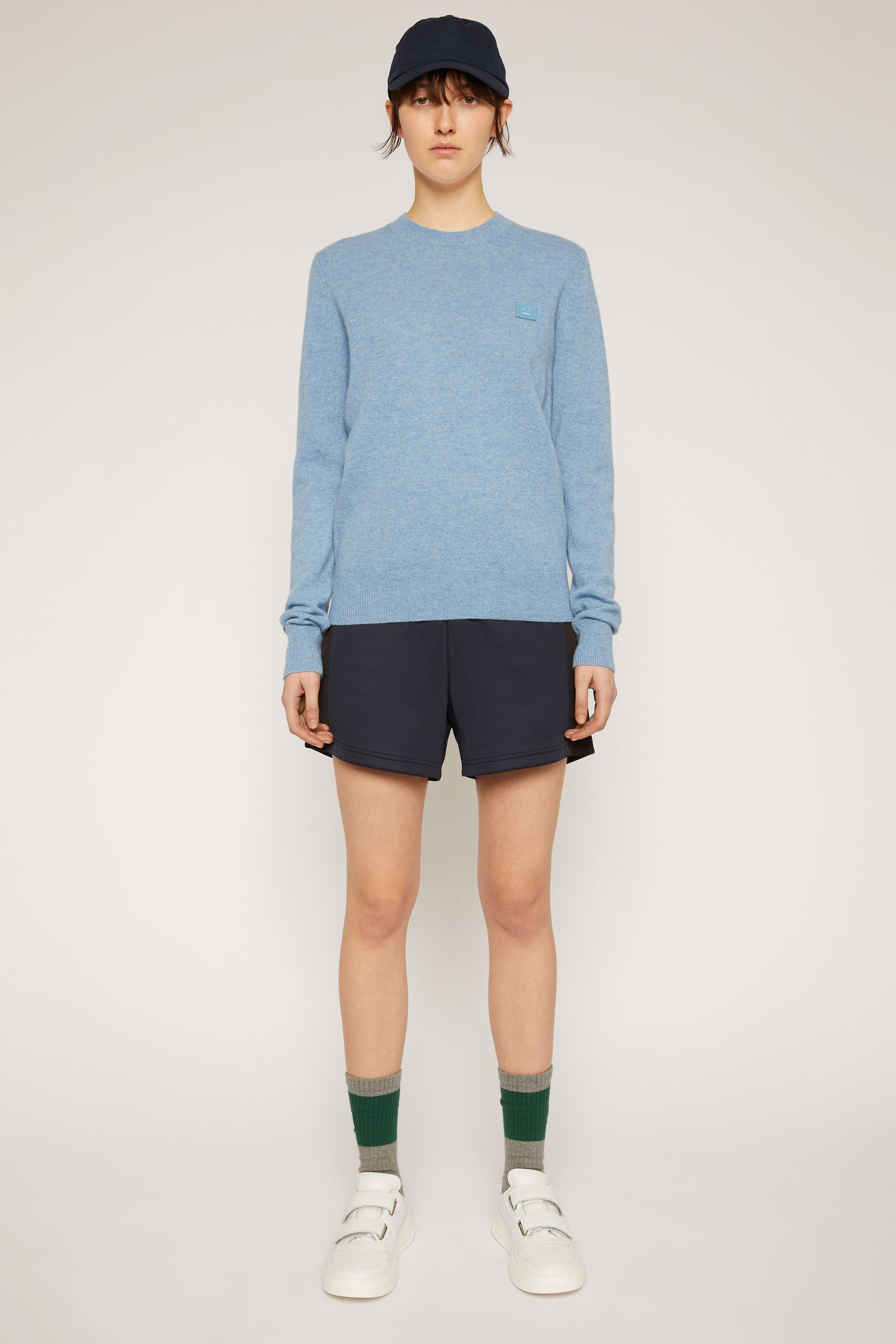 Crewneck wool sweater mineral blue - 2