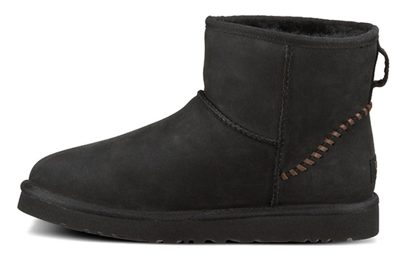 UGG UGG Classic Mini Deco Snow Boots 'Black Grey' 1003945-BLK outlook