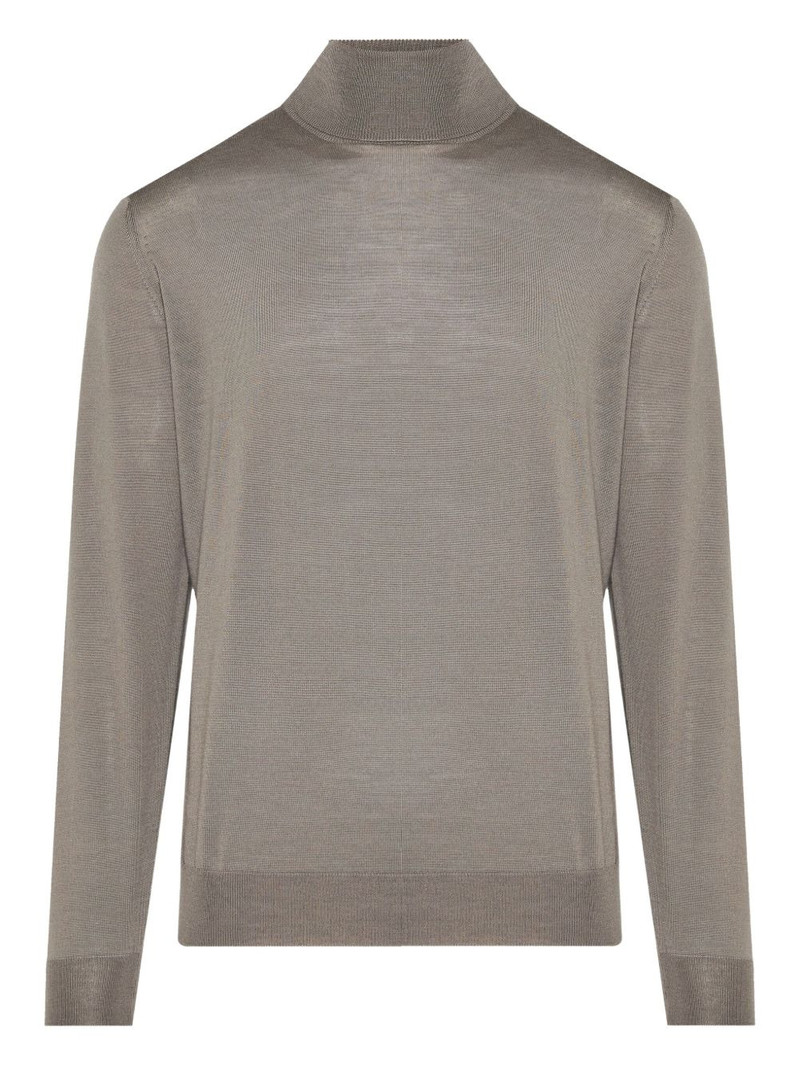 mock-neck virgin-wool sweater 1
