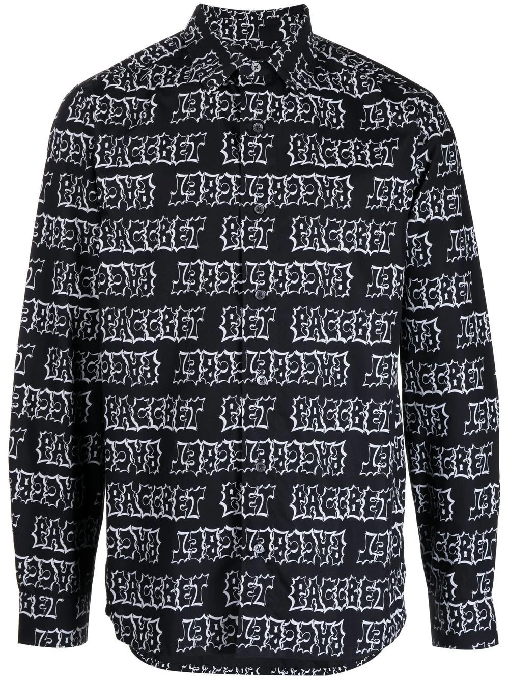 graphic-print button-up shirt - 1