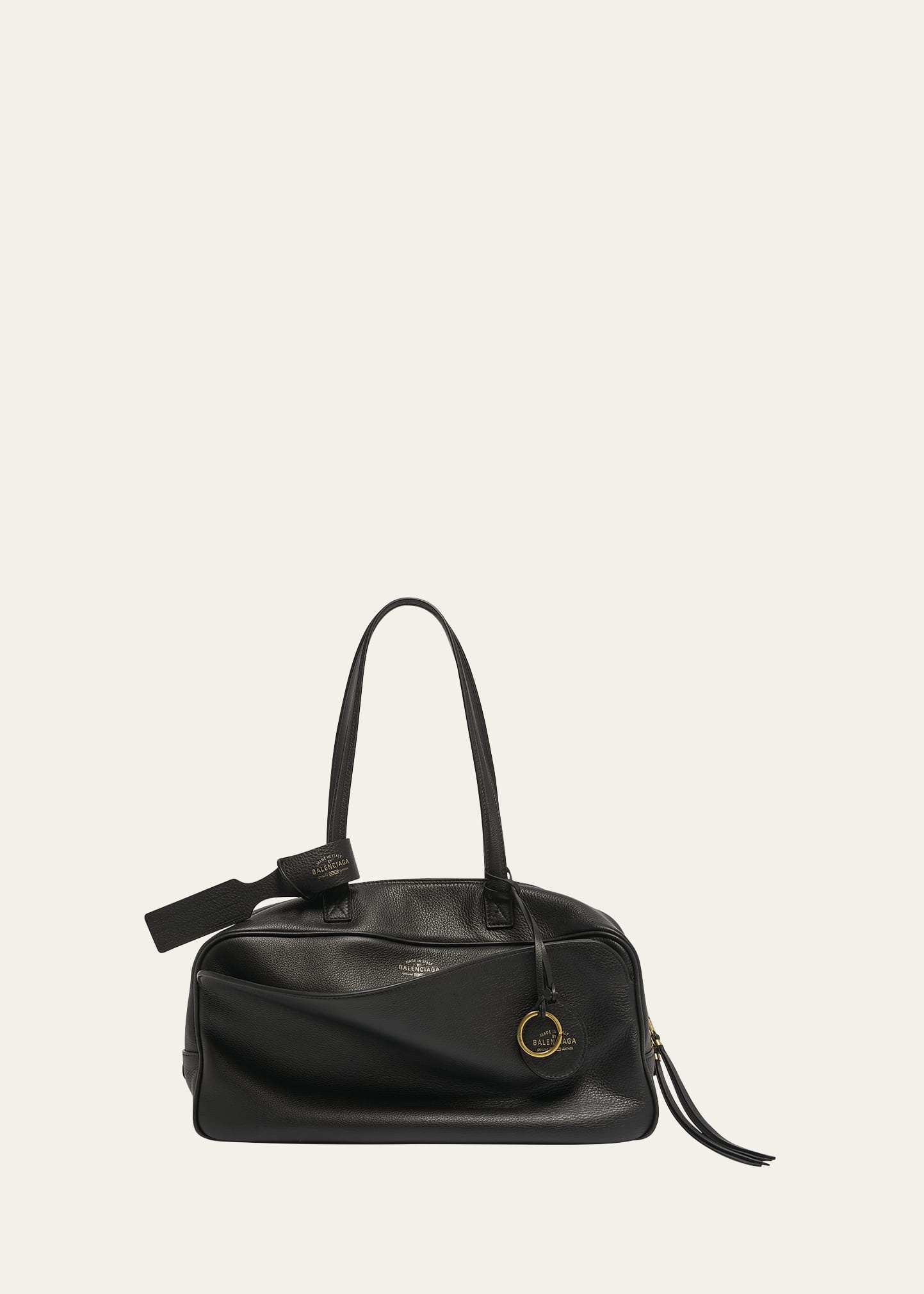 Medium Zip Leather Shoulder Bag - 1