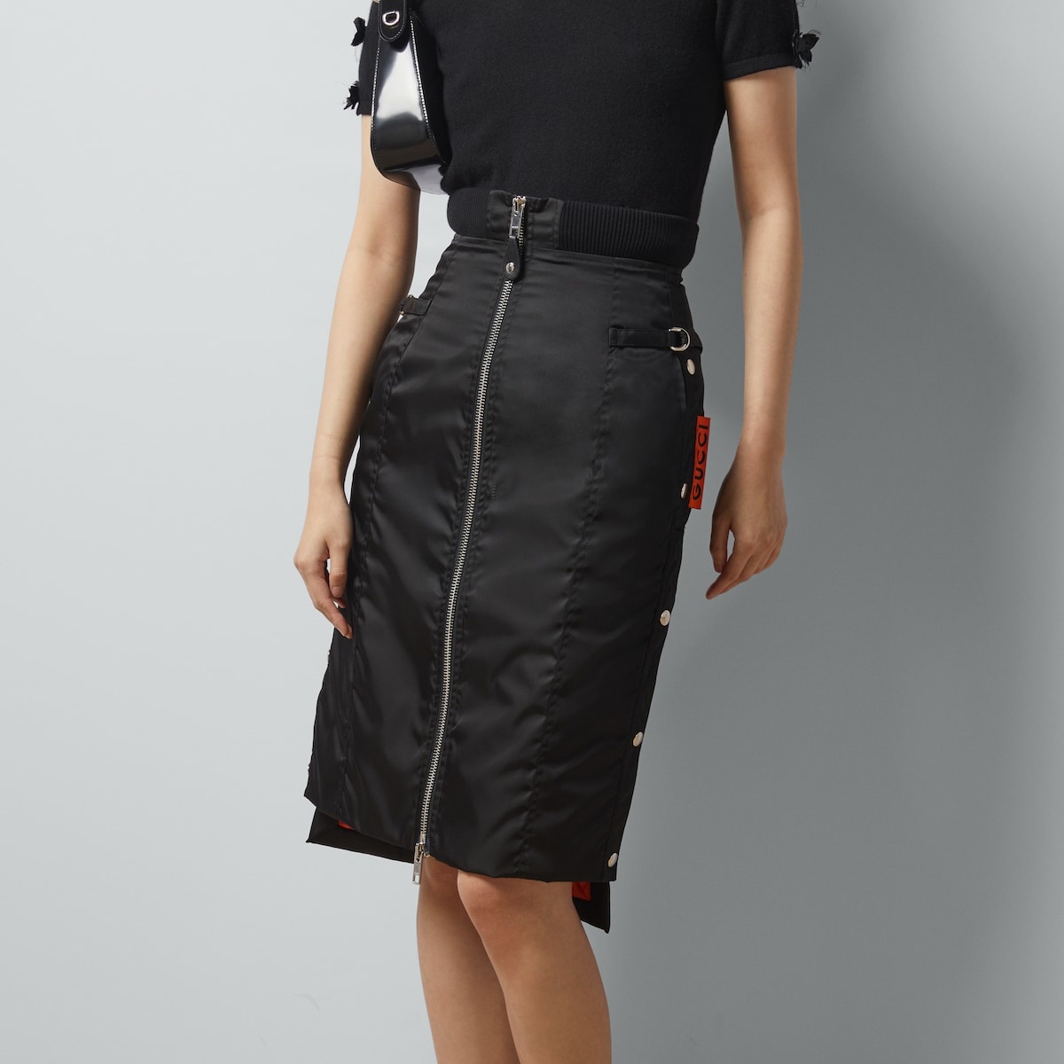 Fine nylon gabardine skirt - 5