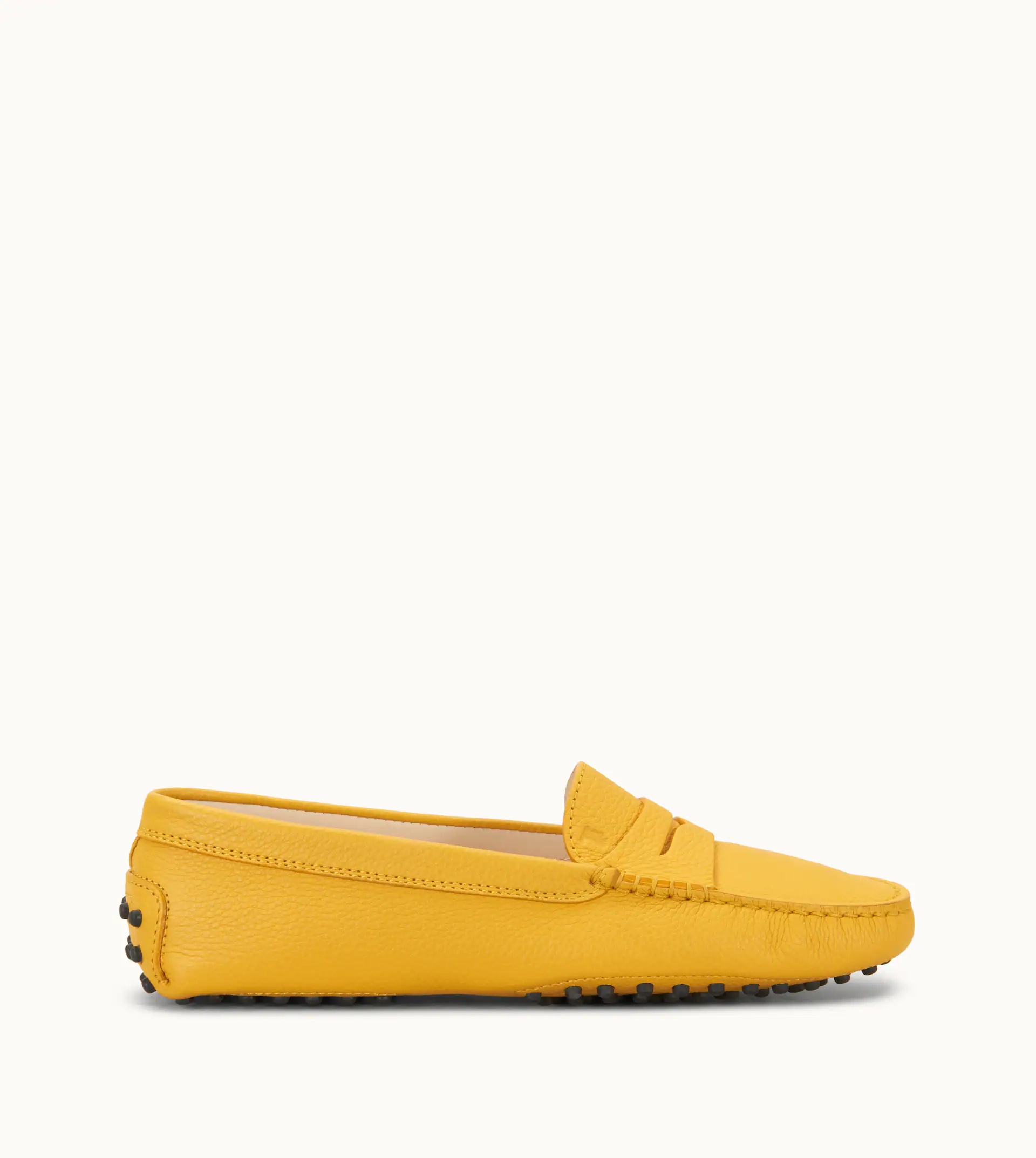 GOMMINO DRIVING SHOES IN LEATHER - YELLOW - 1