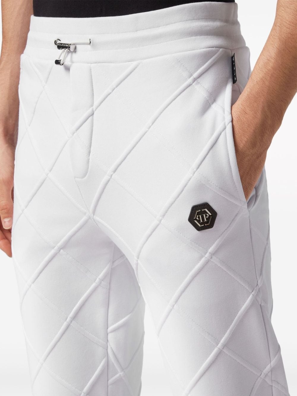 diamond-quilted track pants - 5
