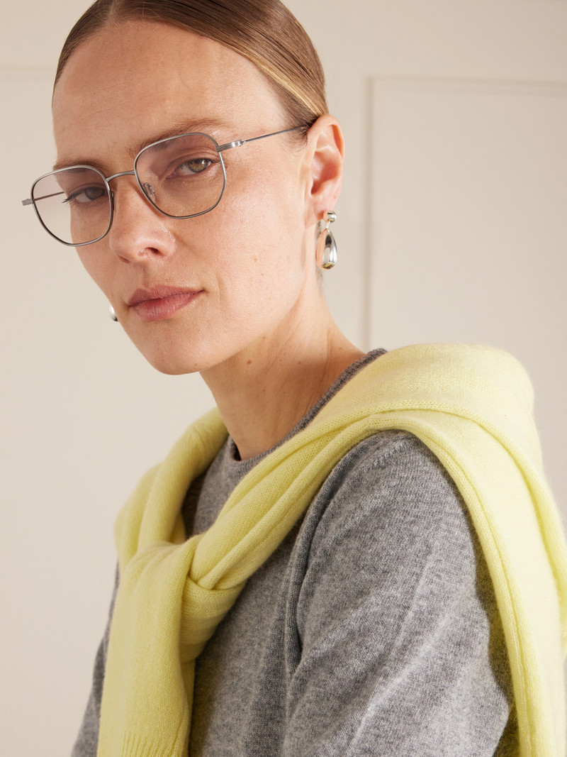 BARTON PERREIRA Revere Square-frame Gunmetal-tone Titanium Sunglasses outlook