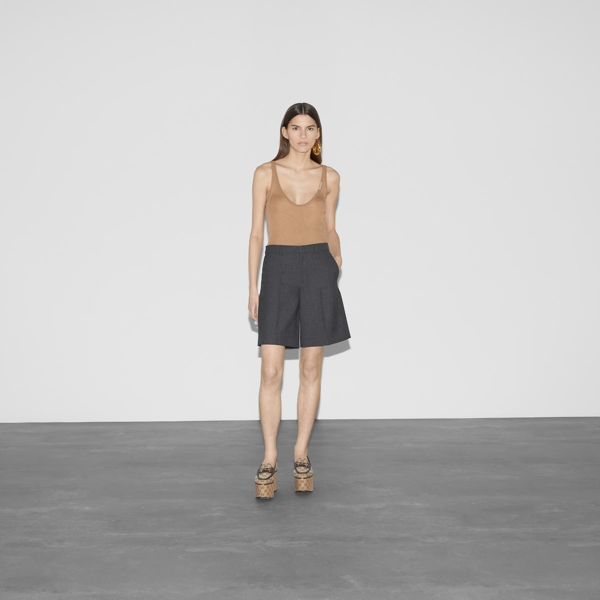 Wool grisaille bermuda shorts - 2