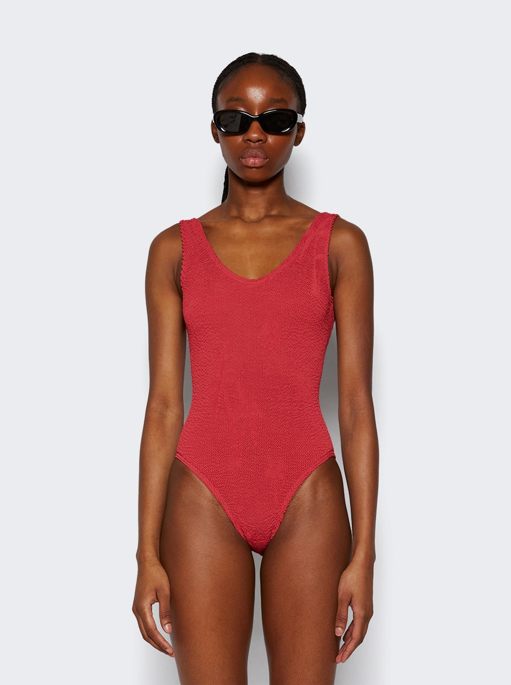 Mara One-Piece Swimsuit Mineral Red Palm - 3