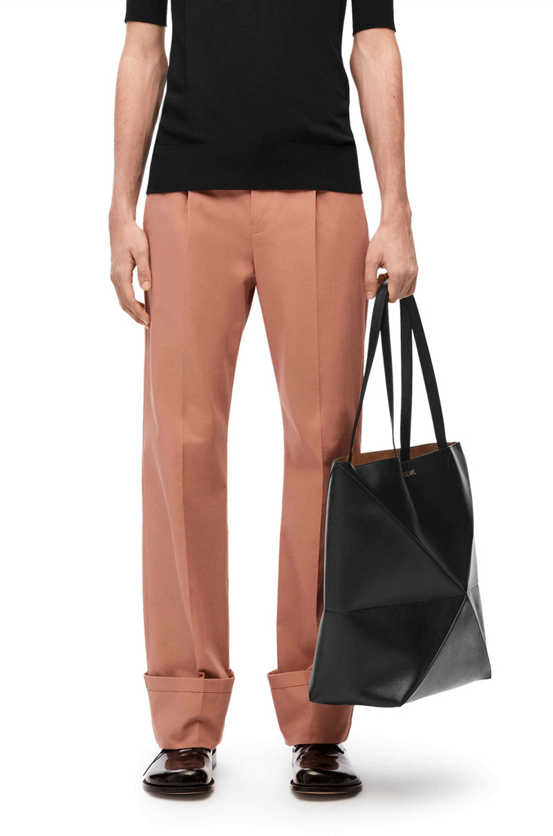Loewe Large Puzzle Fold Tote in shiny calfskin outlook
