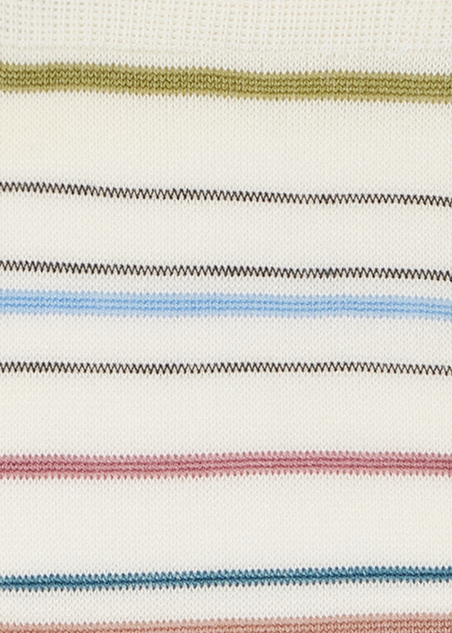 Ivory 'Pencil Stripe' Socks - 3