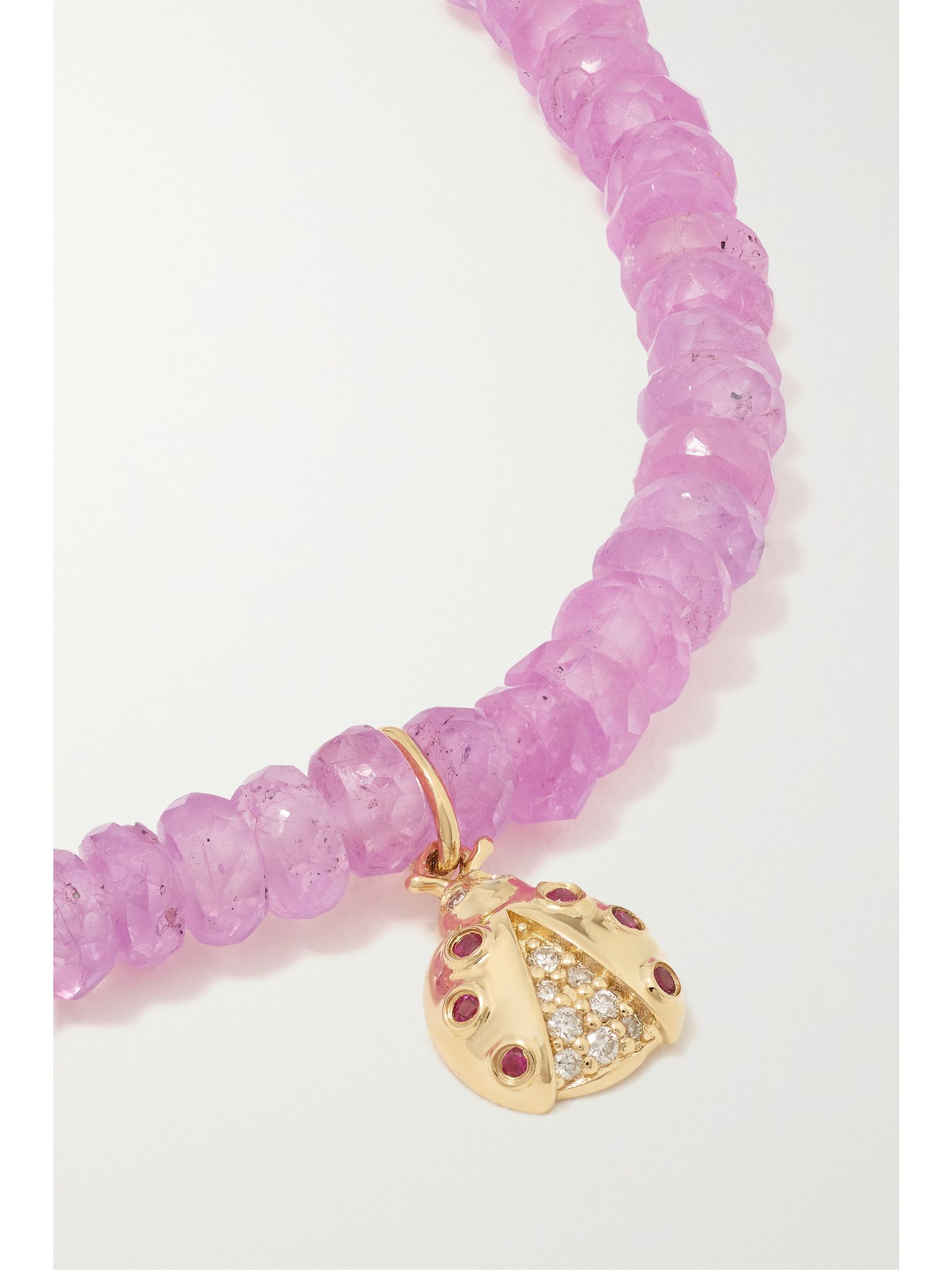 Small Ladybug 14-karat gold multi-stone bracelet Gold - 4