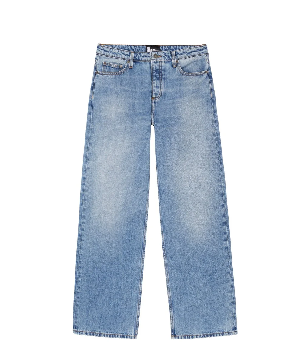 BLUE WIDE-LEG JEANS - 1