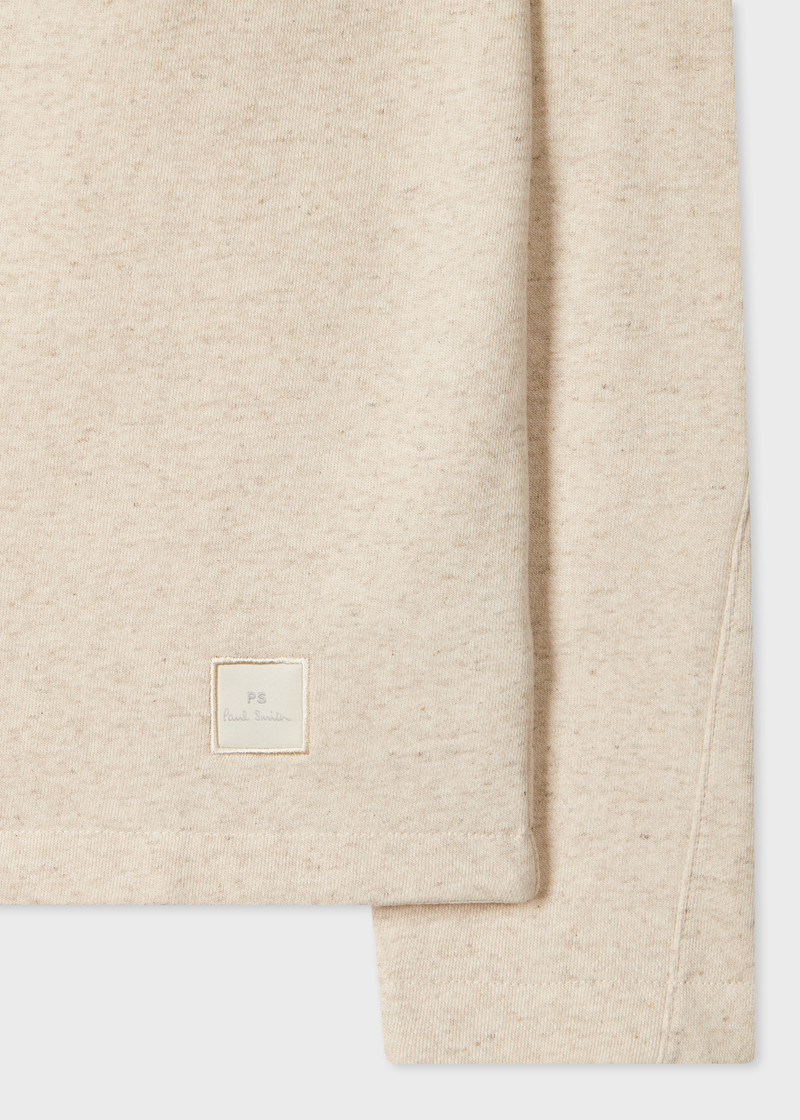 Paul Smith Ecru Marl Quarter Zip Collar Sweatshirt outlook