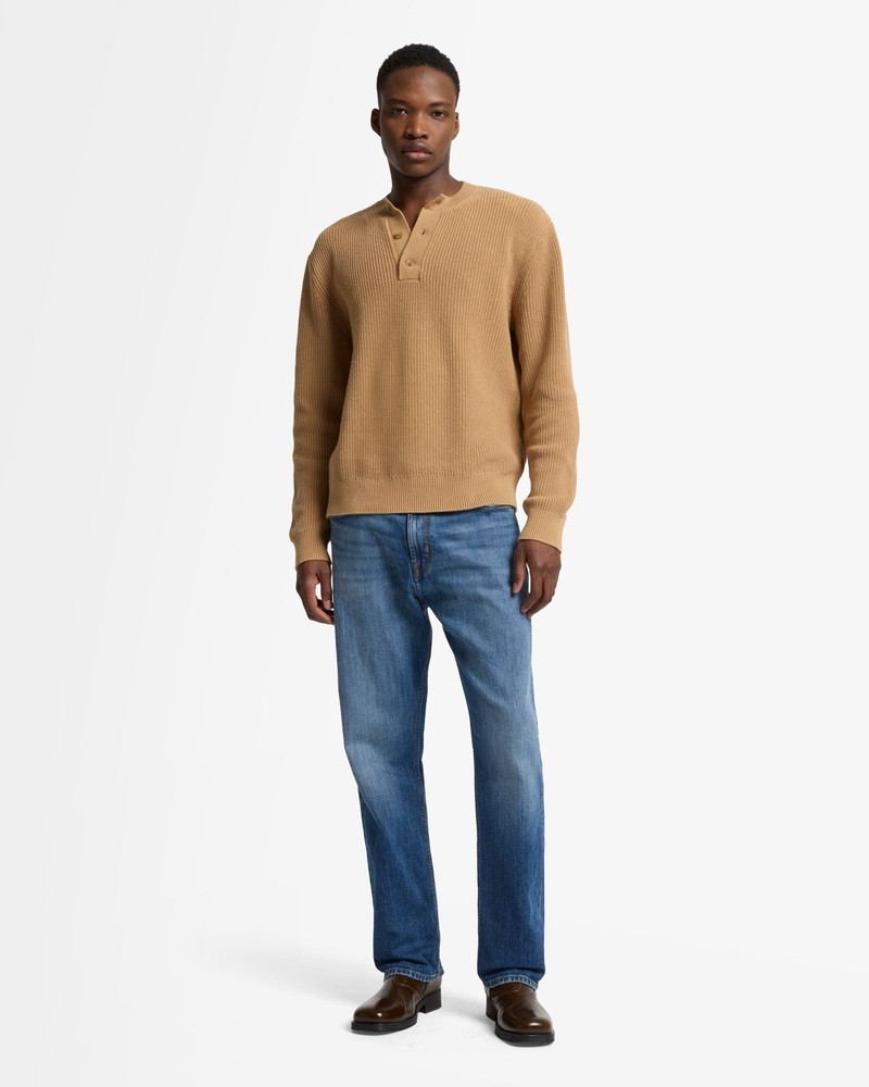 Henley Sweater in Beige 3