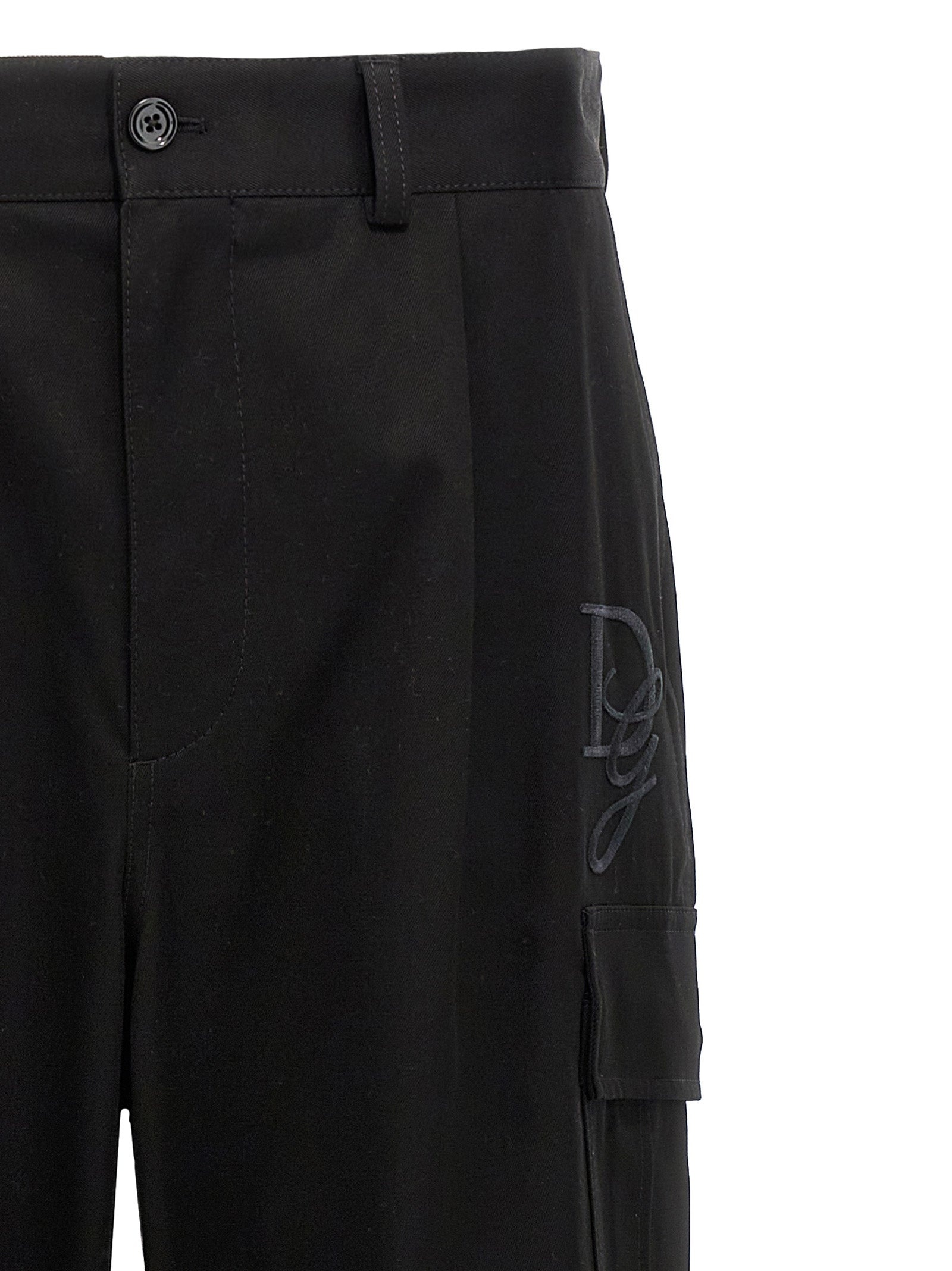 Logo Embroidery Pants Black - 3