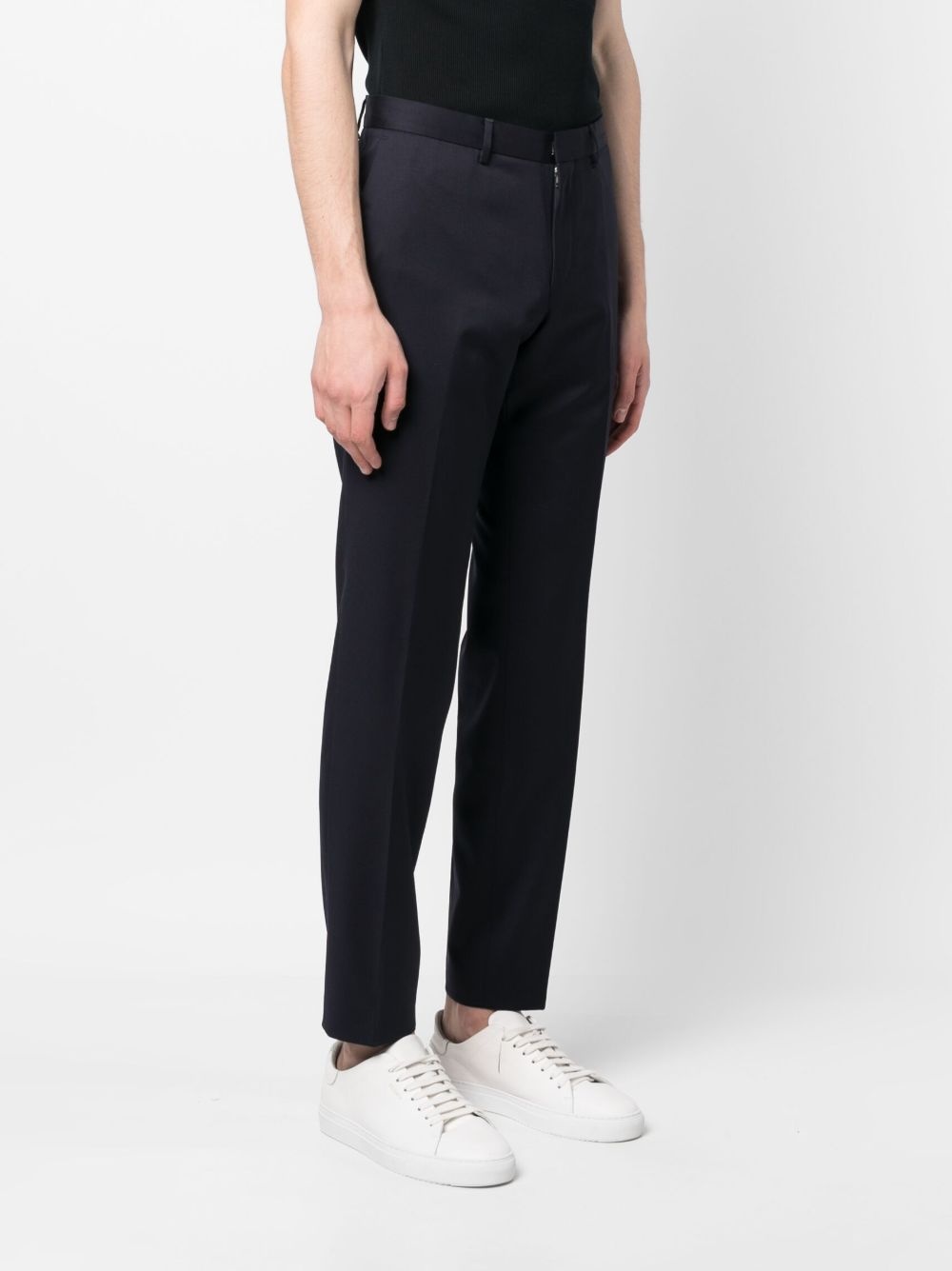 straight-leg wool trousers - 3