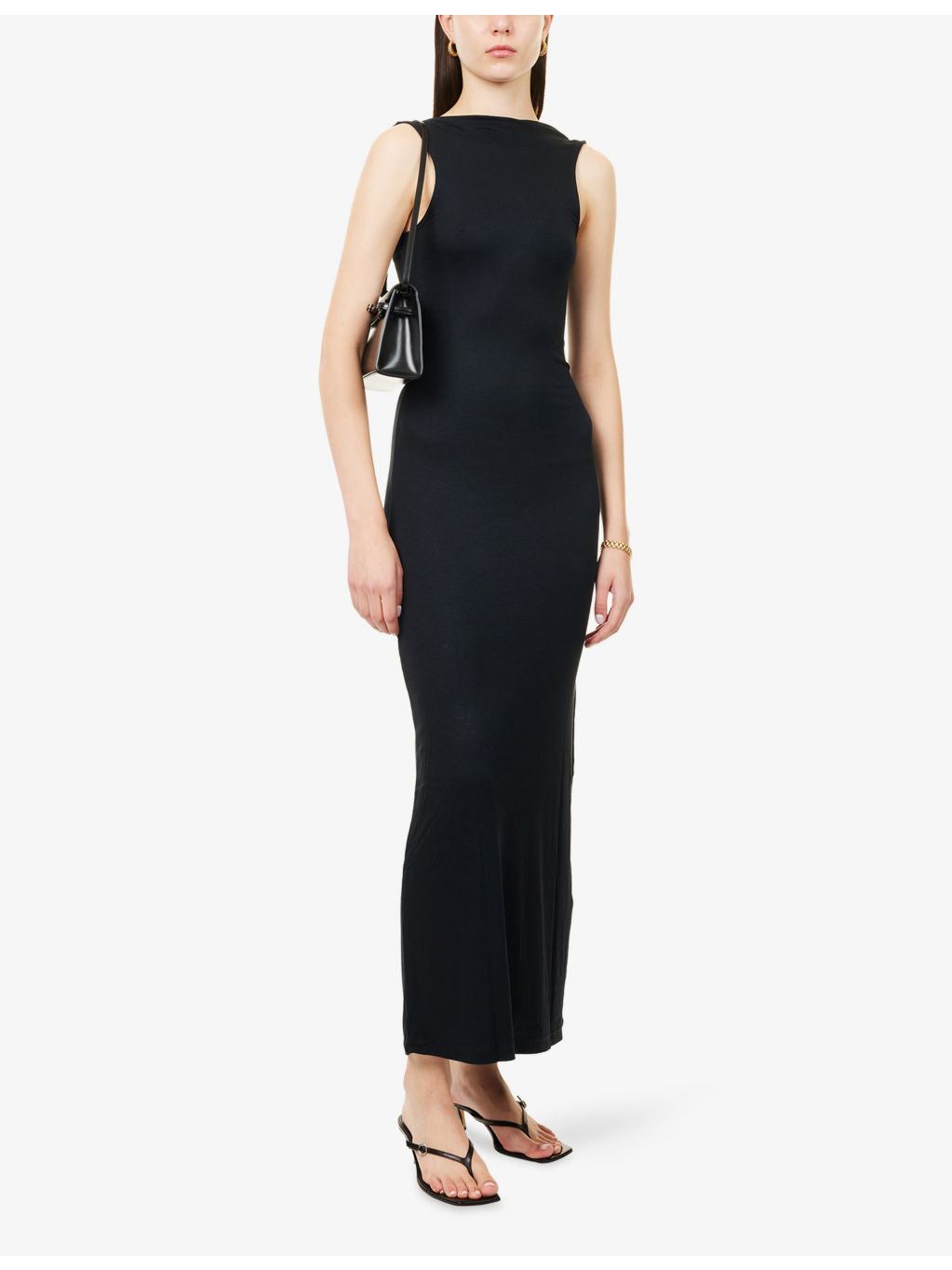 Lisbeth Scoop-Neck Stretch-Woven Maxi Dress - 2