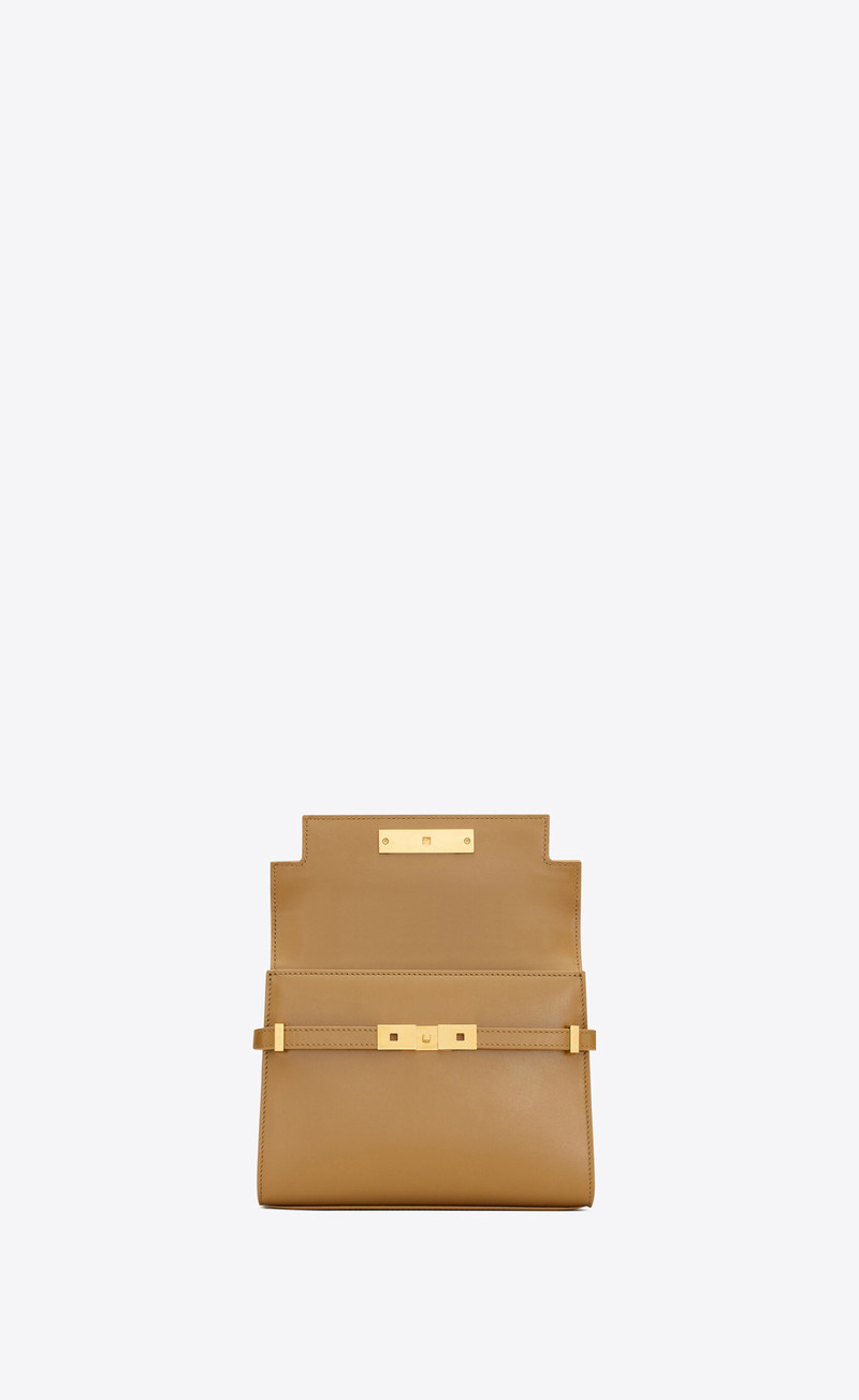 manhattan mini crossbody bag in box saint laurent leather 5