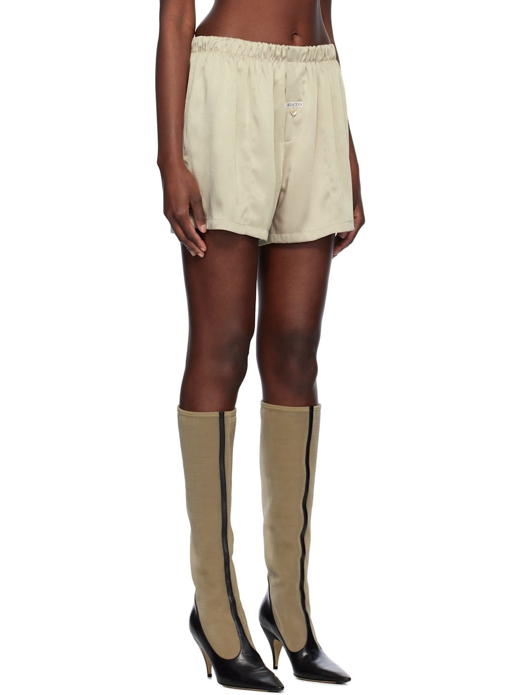 Beige Summer Night Shorts - 2
