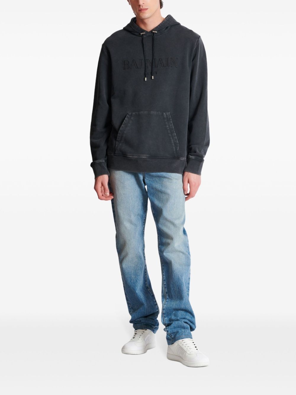 logo-embroidered hoodie - 2