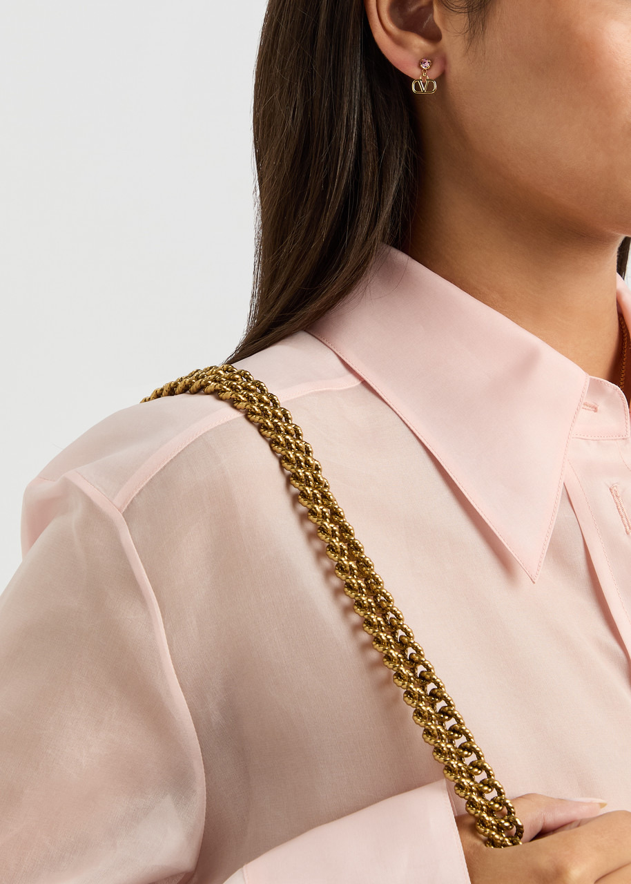 Valentino Garavani Vlogo Crystal-embellished Drop Earrings - 2