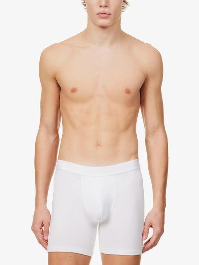 Sunspel Elasticated-waistband stretch-cotton trunks outlook