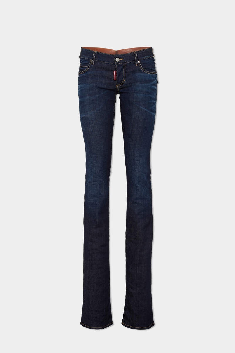 DARK URBAN WASH BOOTCUT SHARPEI PEEKABOO JEANS 1