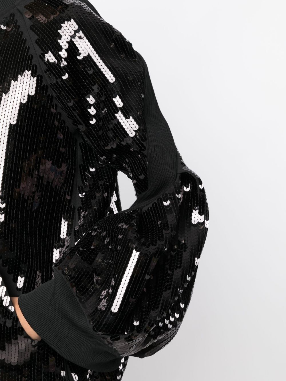 sequin-embellished round-neck jumper - 5