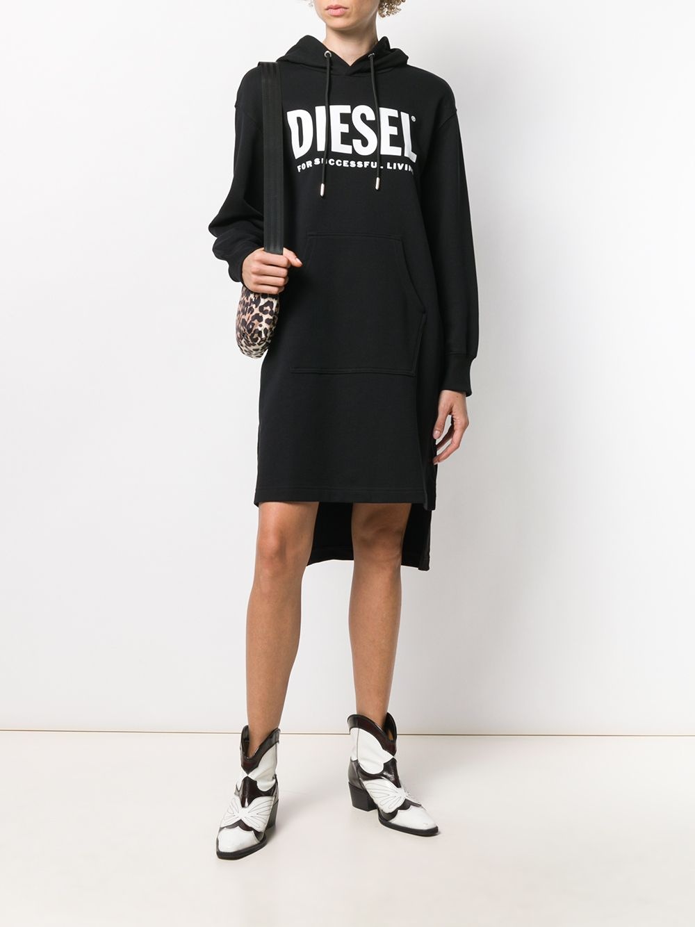 logo print sweat dress - 2