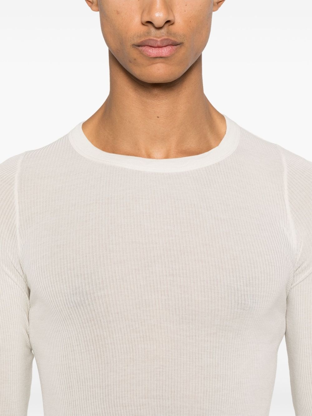 ribbed jersey T-shirt - 5
