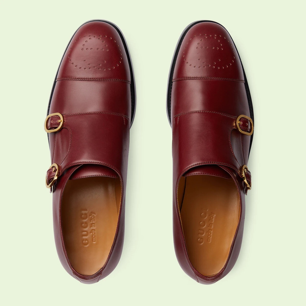 Men's buckle shoes with brogue detail - 4