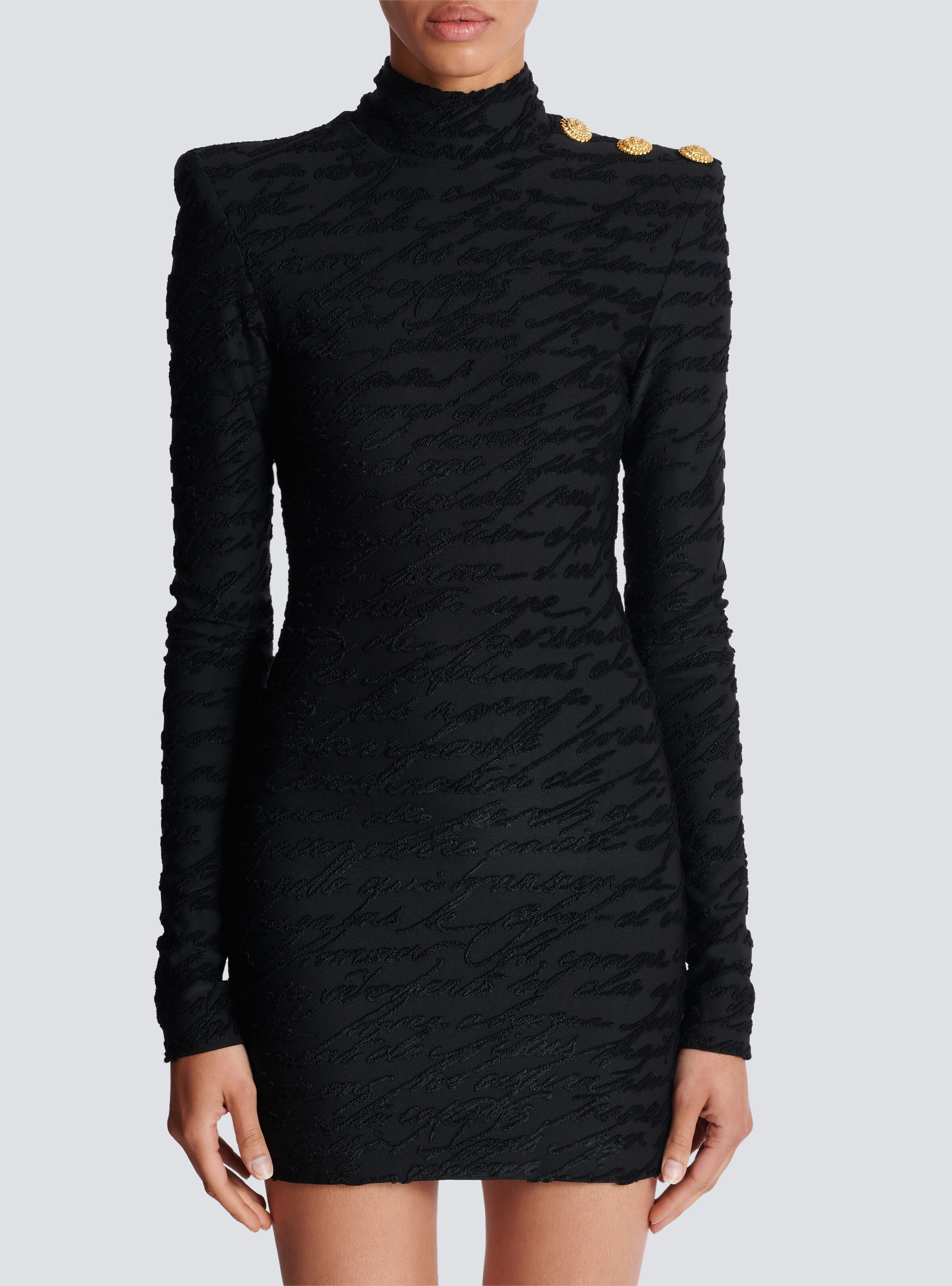 Short "Love Letter" jacquard knit dress - 5