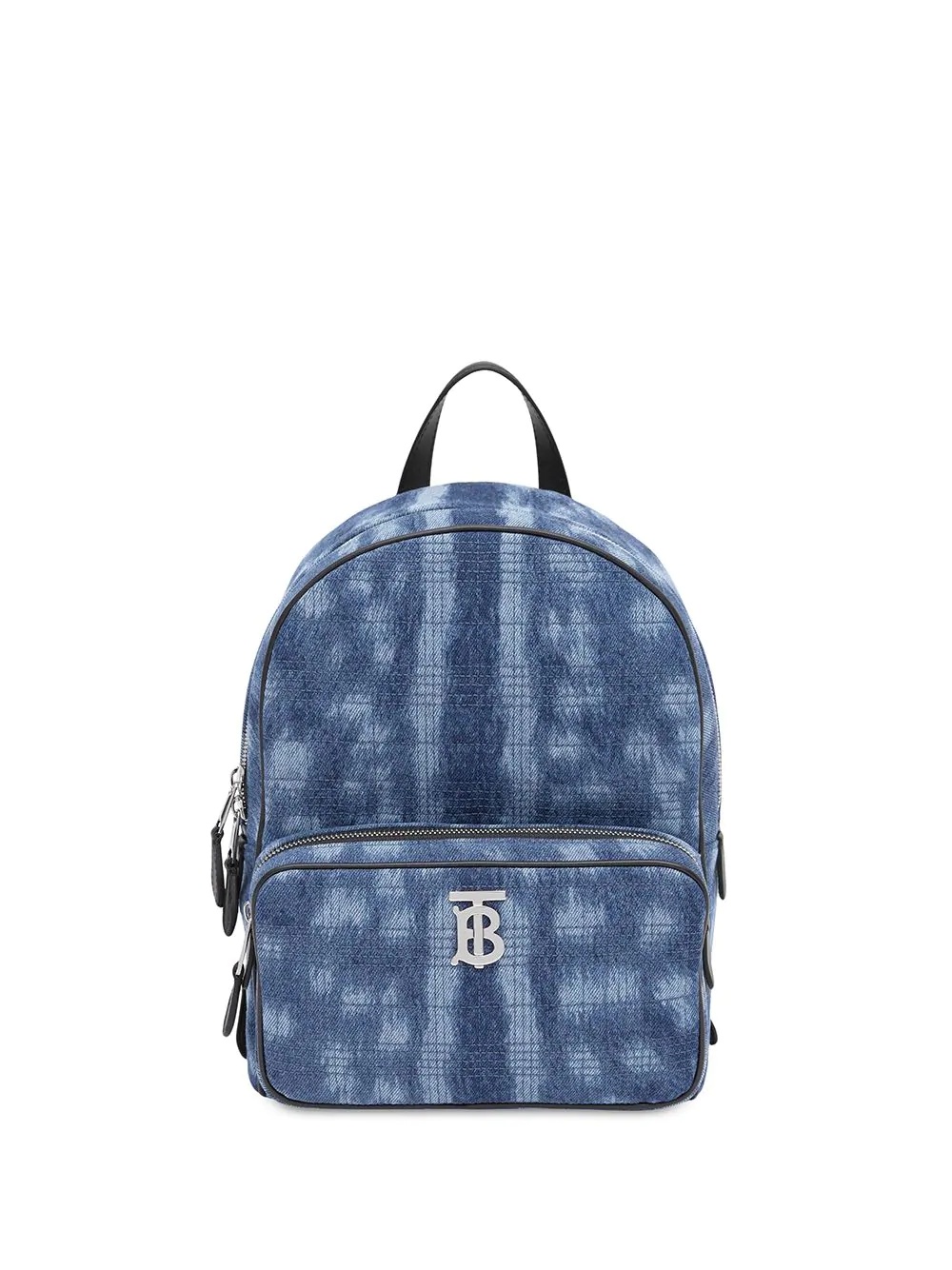 quilted deer-print denim backpack - 1