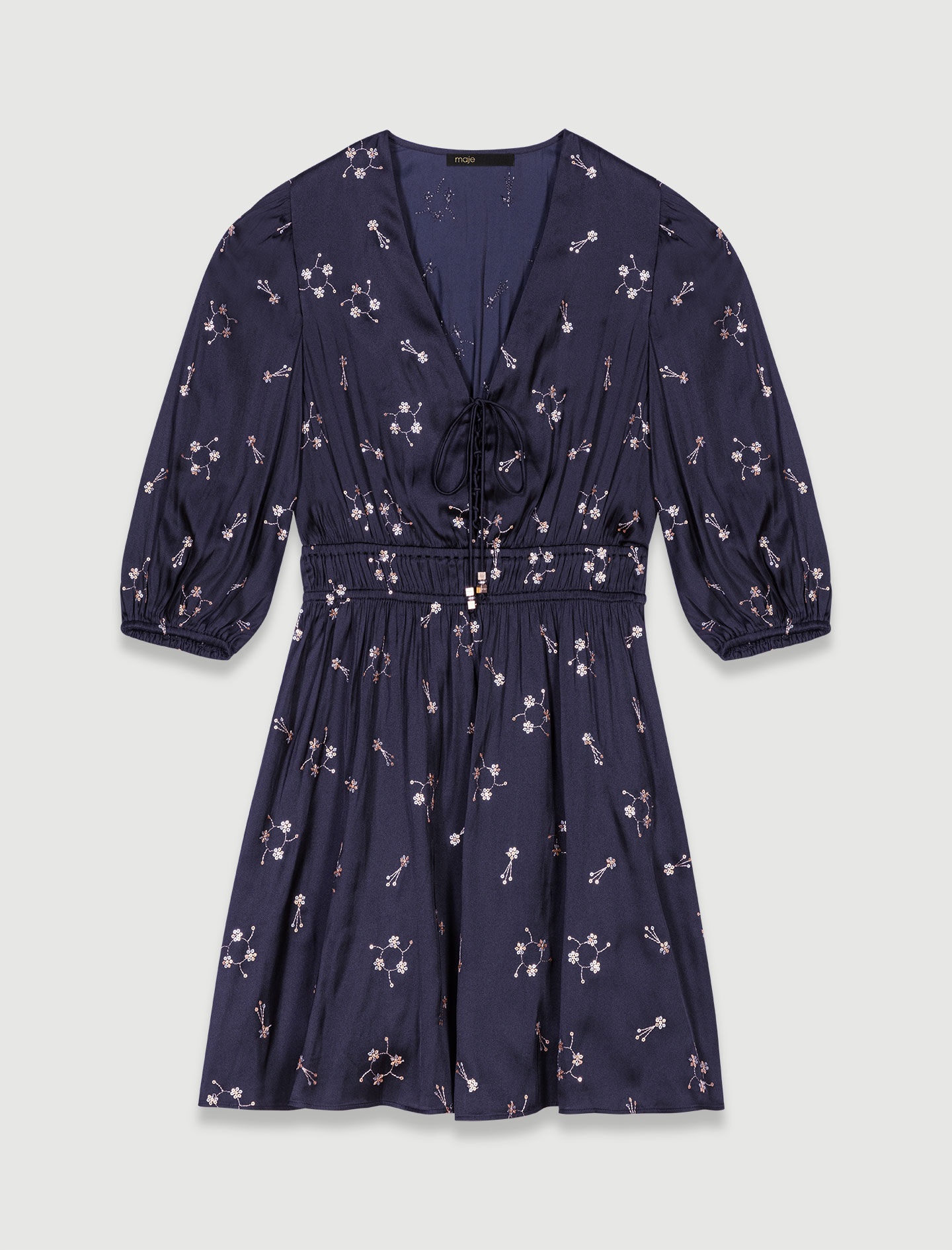 Short sequin-embroidered dress - 1
