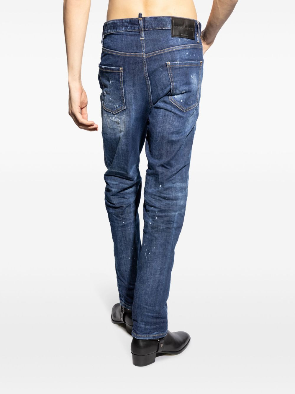 Dsquared Men Straight Jeans With A Lived-In Effect - 3