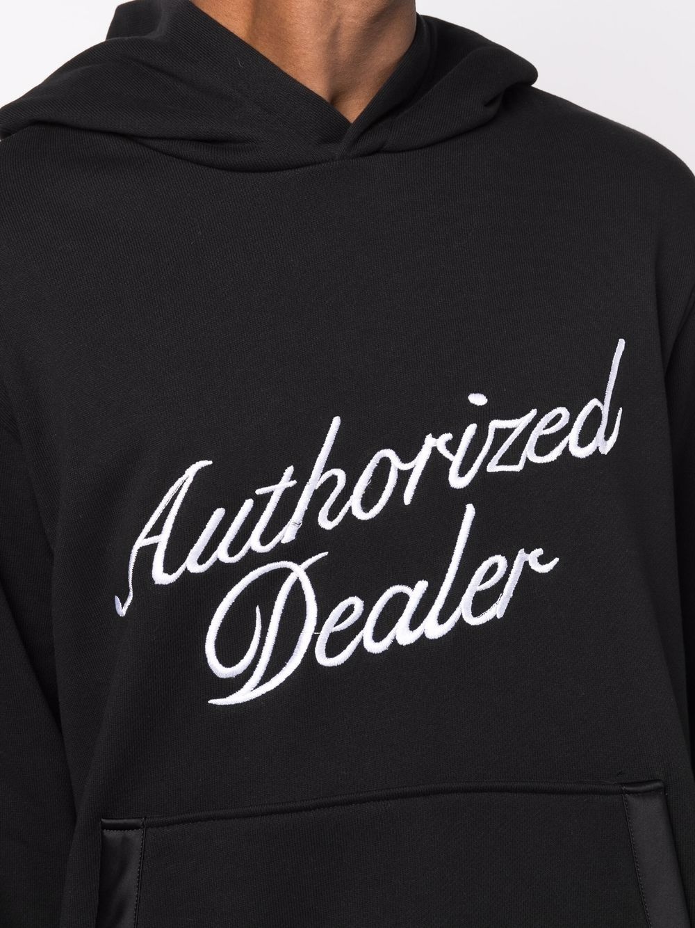 Authorized Dealer slogan-print cotton hoodie - 5